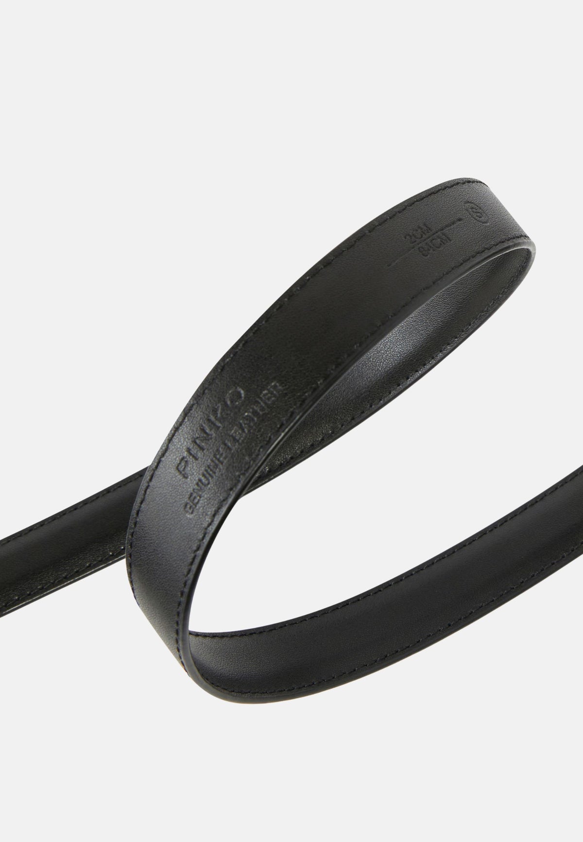 LOVE BERRY H2 BELT. LOW VITELLO SETA - BLACK-ARGENTO