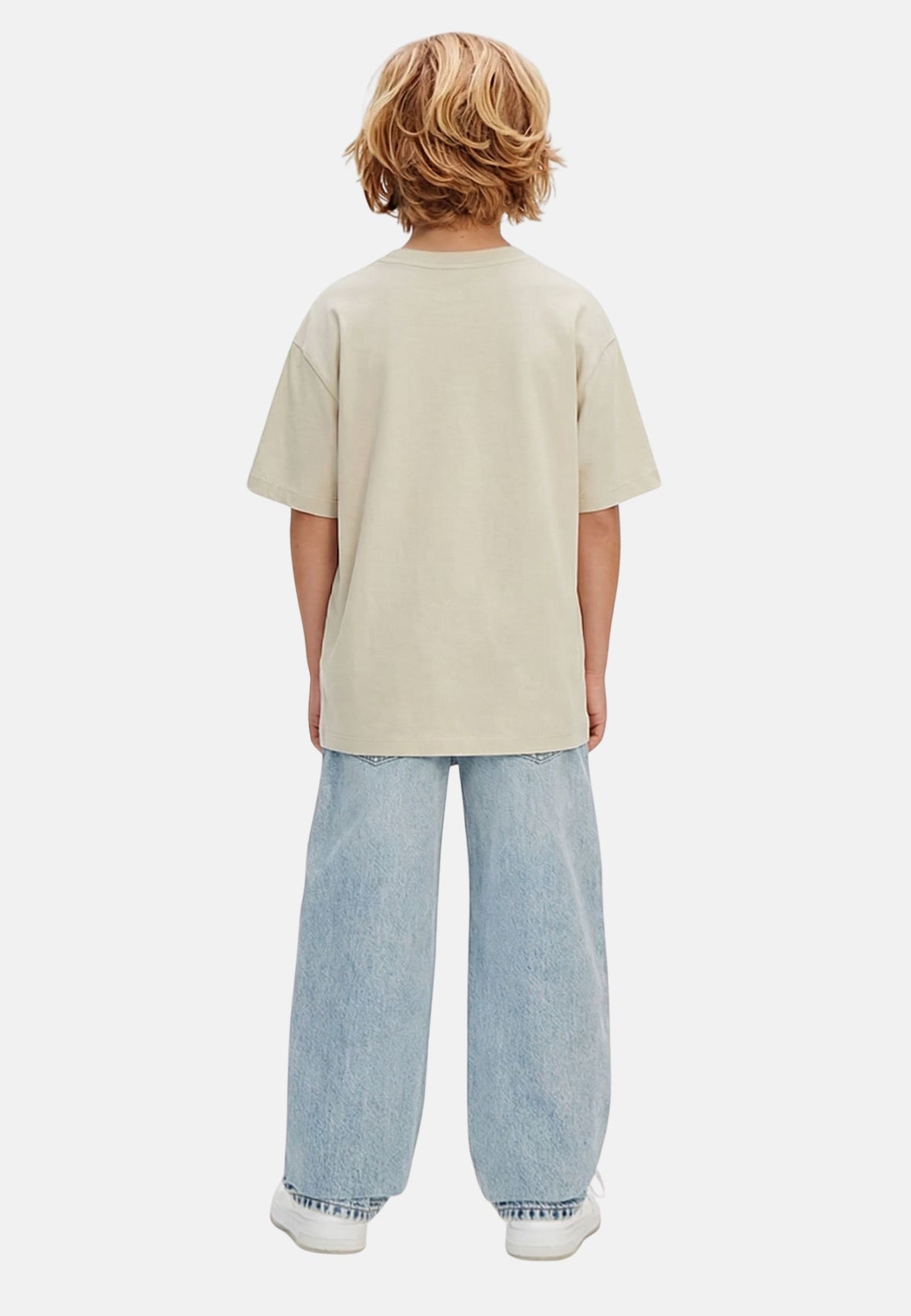 SQUARE LOGO T-SHIRT - OATMEAL