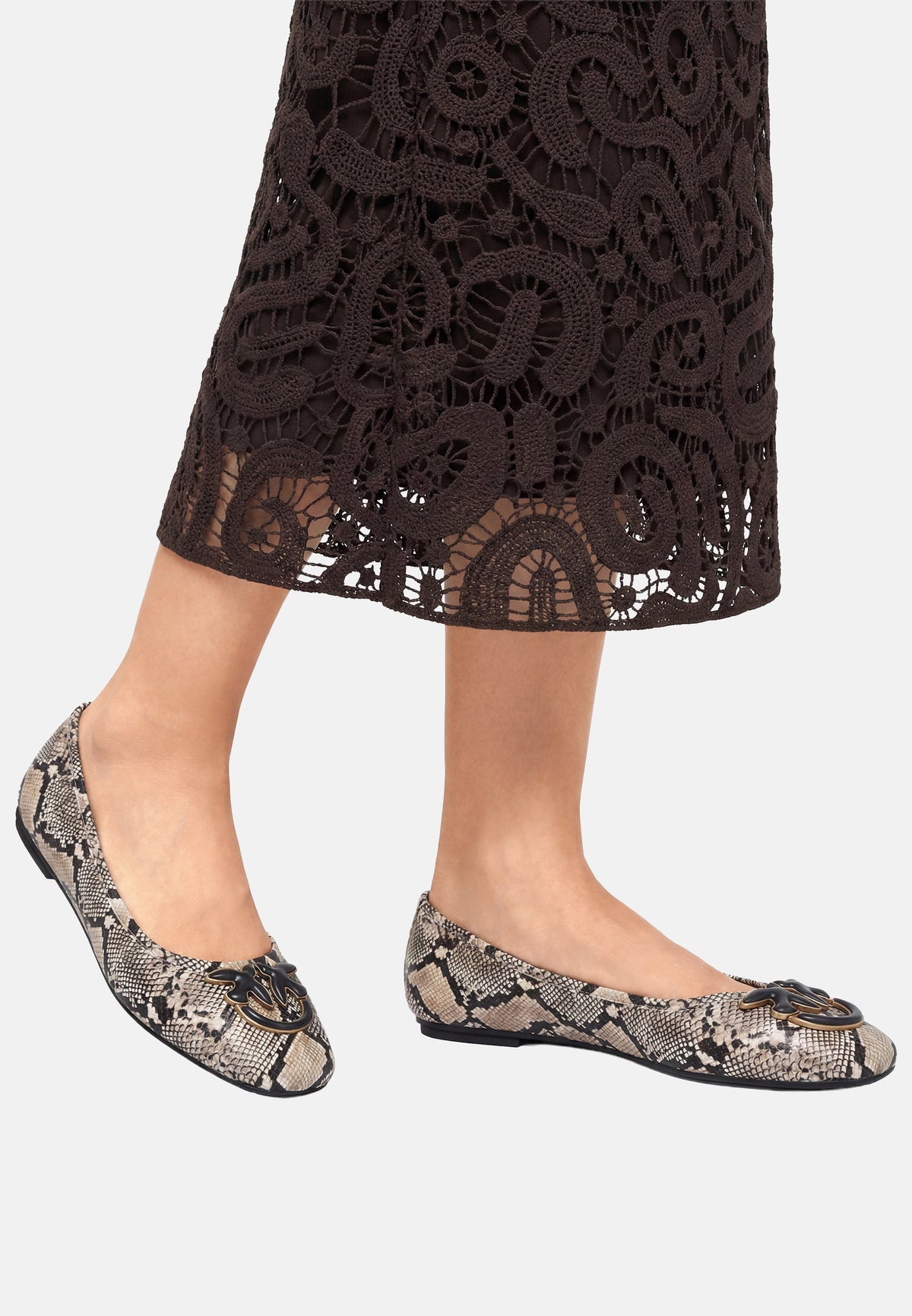 MAX 03 BALLERINA PRINTED CALF LEATHER - ROCK