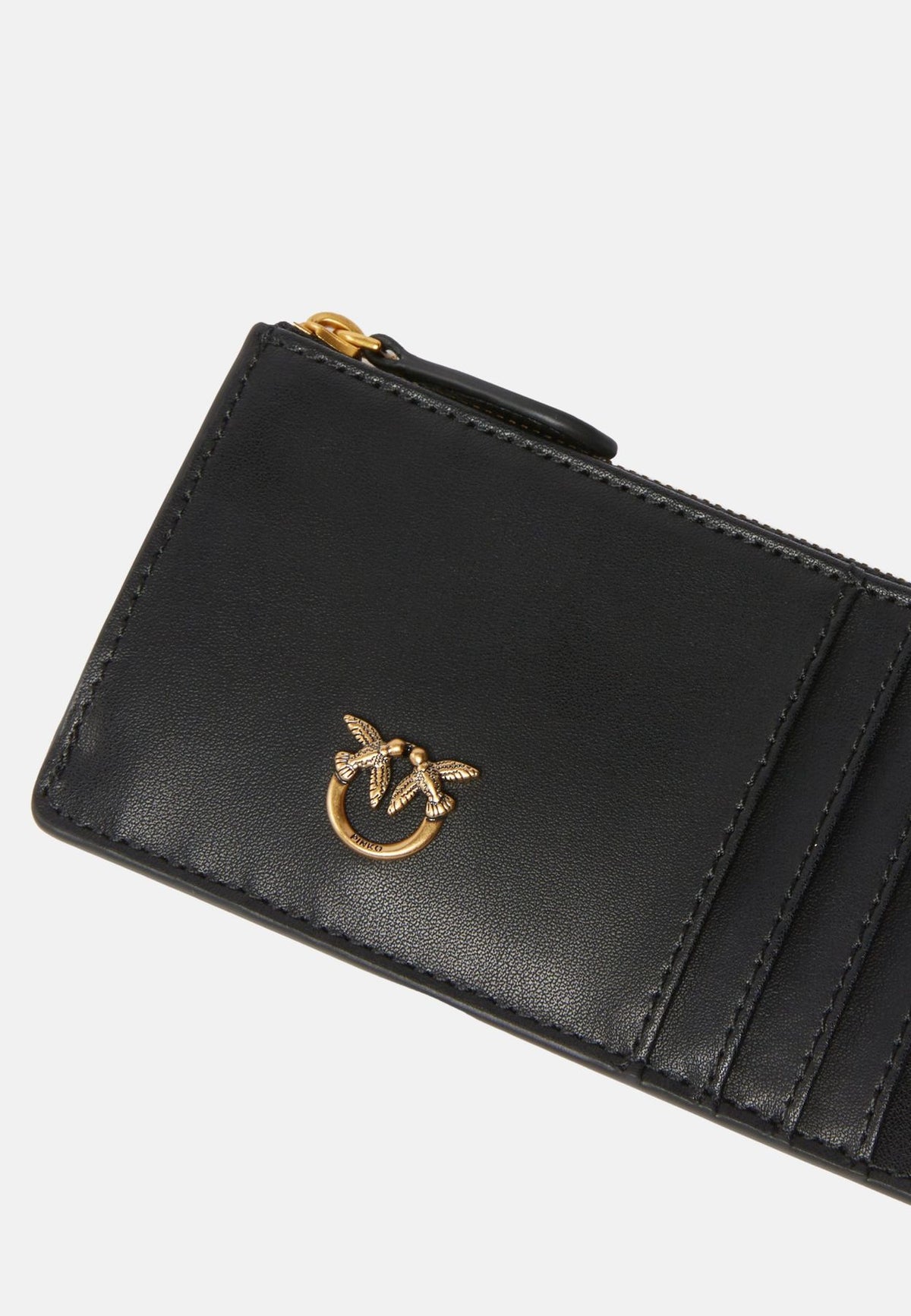 AIRONE CARDHOLDER VITELLO SETA - BLACK