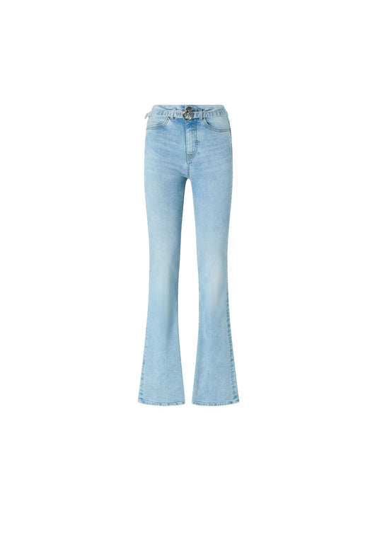 FLORA FLARE LIGHT WASH DENIM STRETCH - LAVAGGIO M