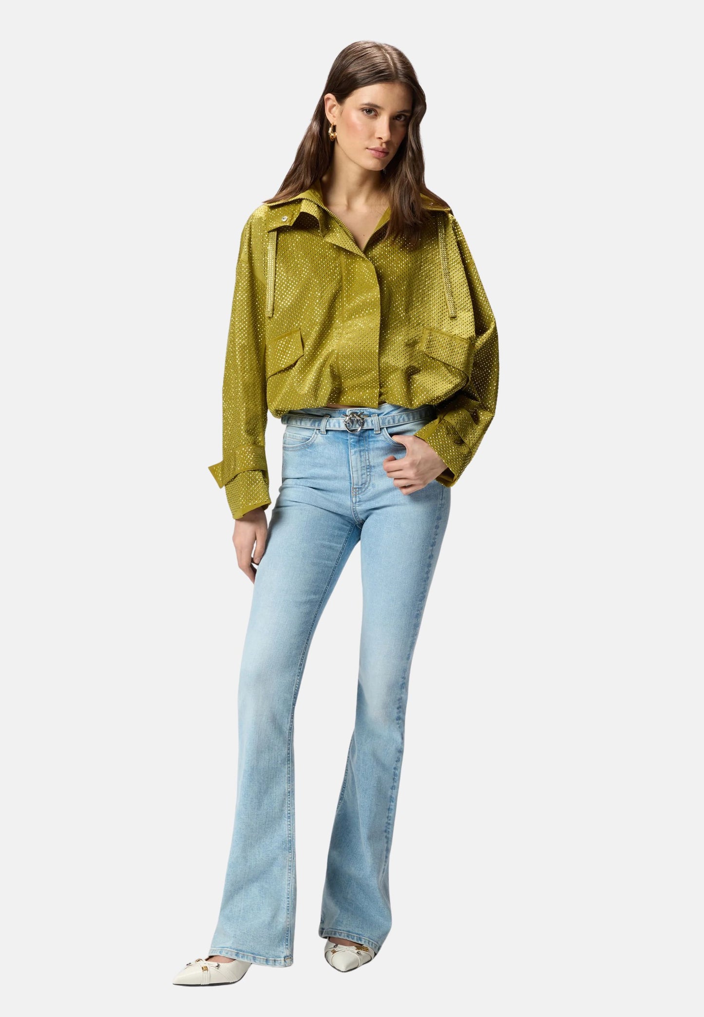 FLORA FLARE LIGHT WASH DENIM STRETCH - LAVAGGIO M