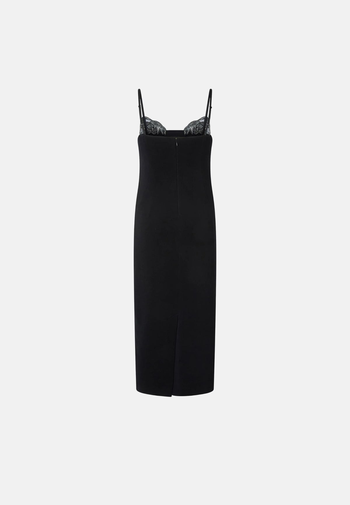 CARRUBA ABITO DOUBLE ARMOURE RICAMO ROSE - BLACK