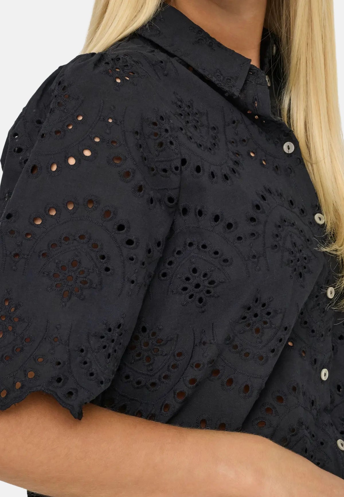 ONLVALAIS S/S SHIRT WVN NOOS - BLACK