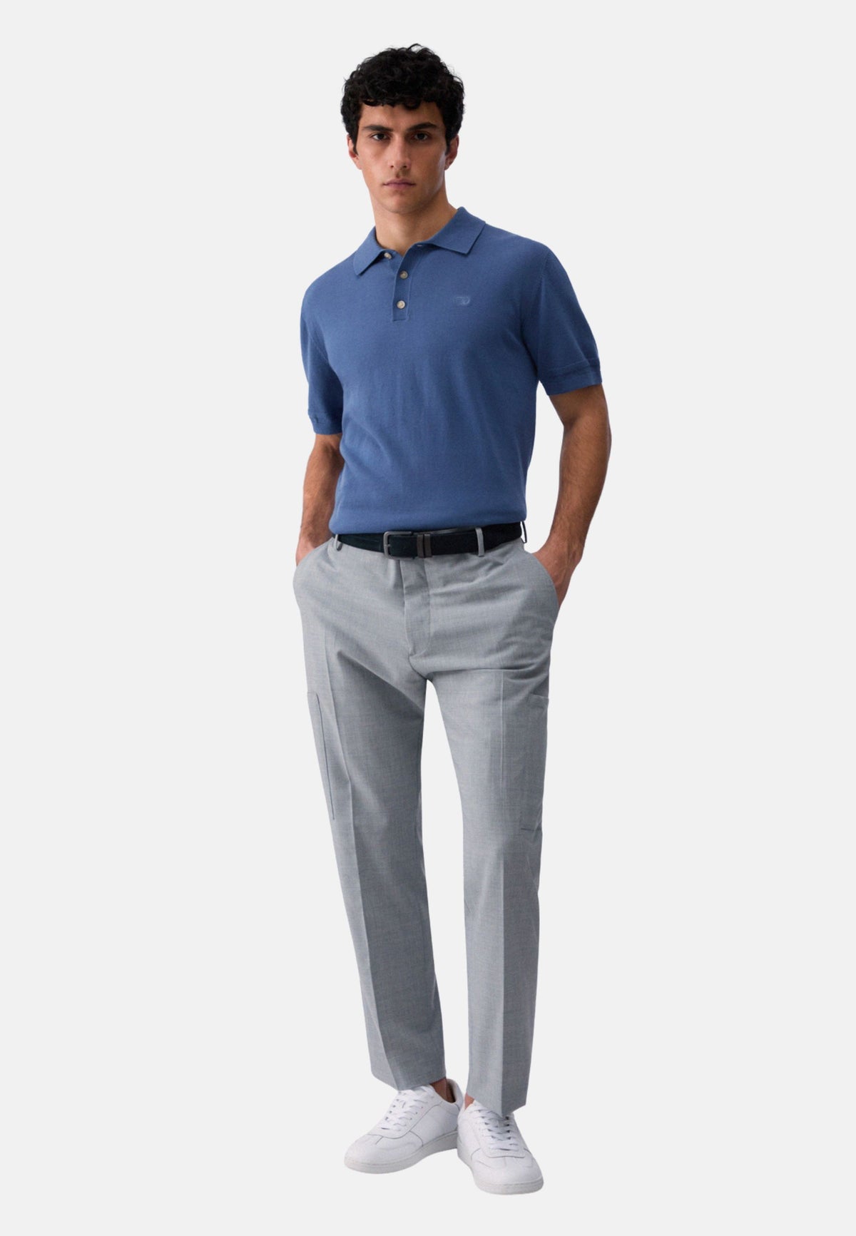 POLO POLOCREPE - BLUE HORIZON