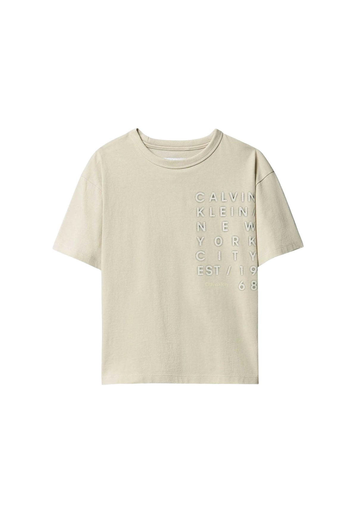 SQUARE LOGO T-SHIRT - OATMEAL