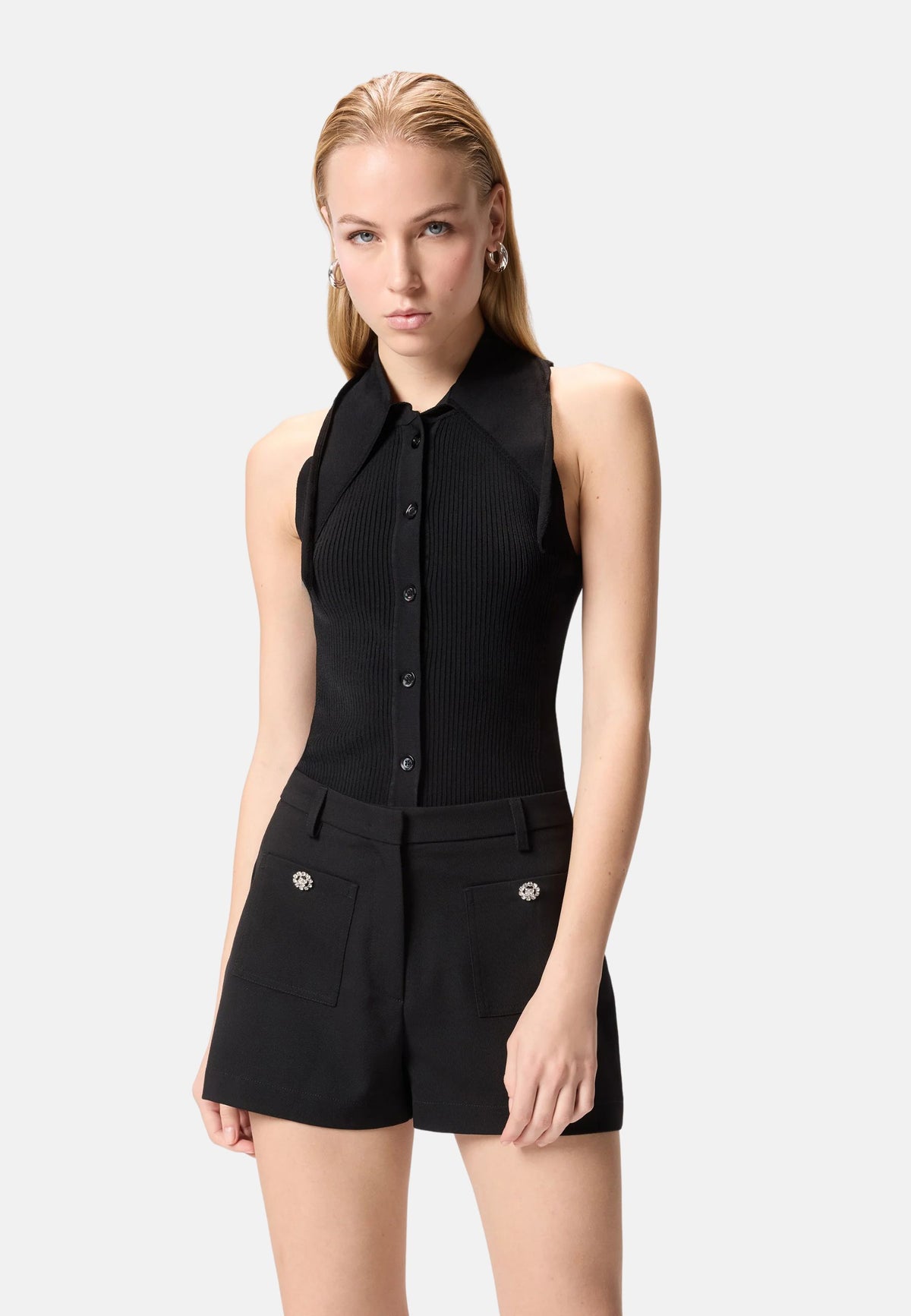 NEVE TOP ECOVISCOSA SHINE - BLACK