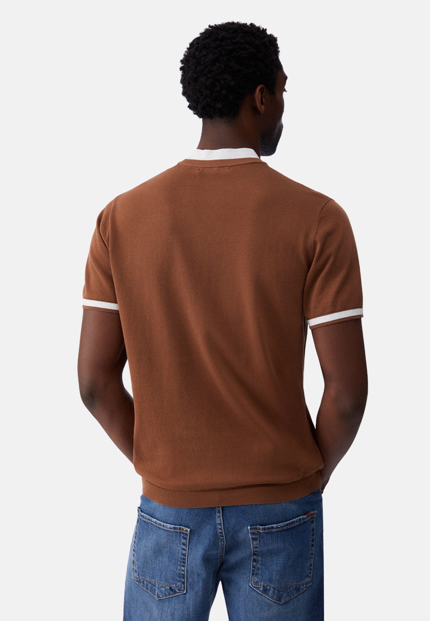 MAGLIA CHIUSA M/C - marrone