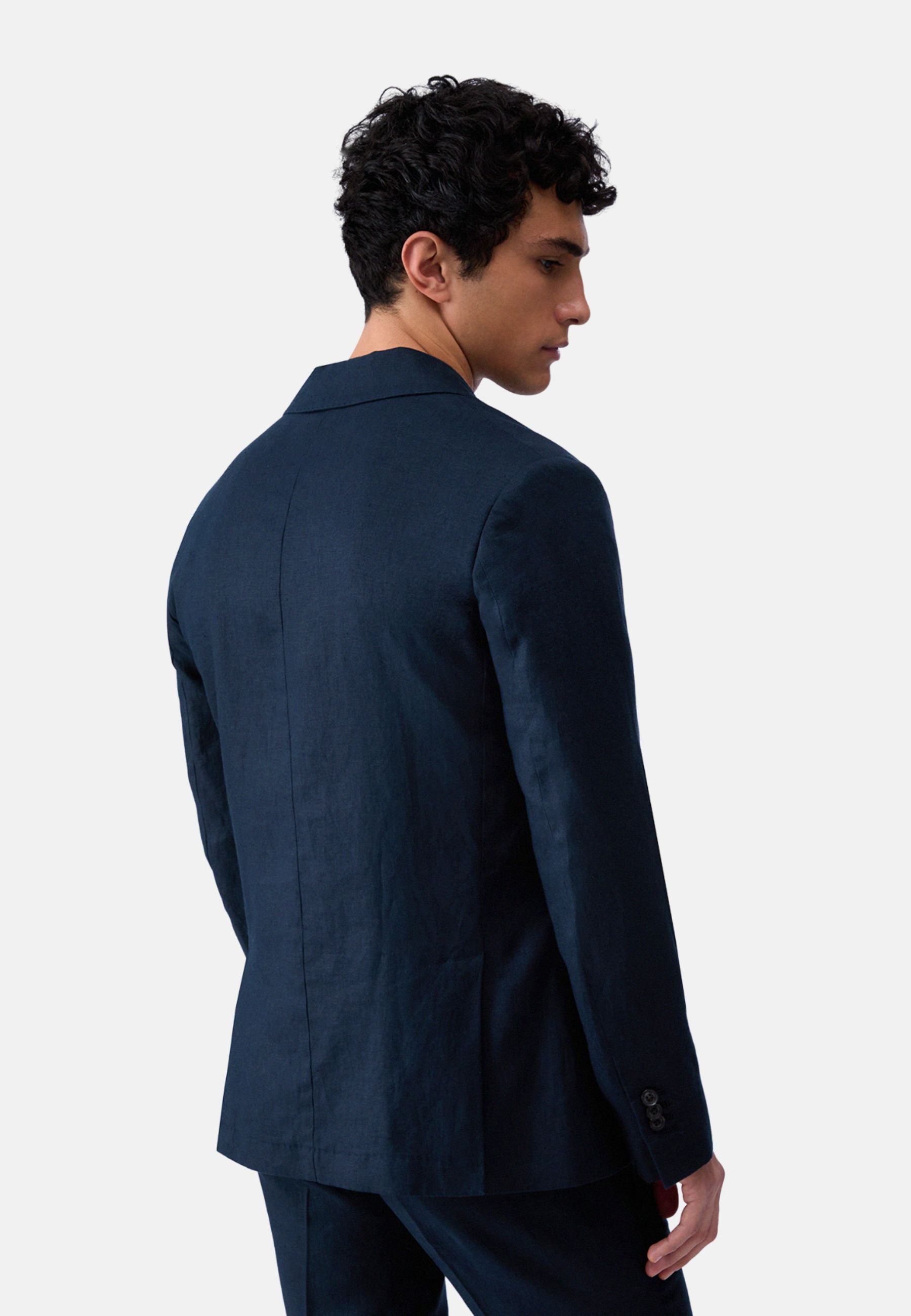 GIACCA BLAZER LINO - blu