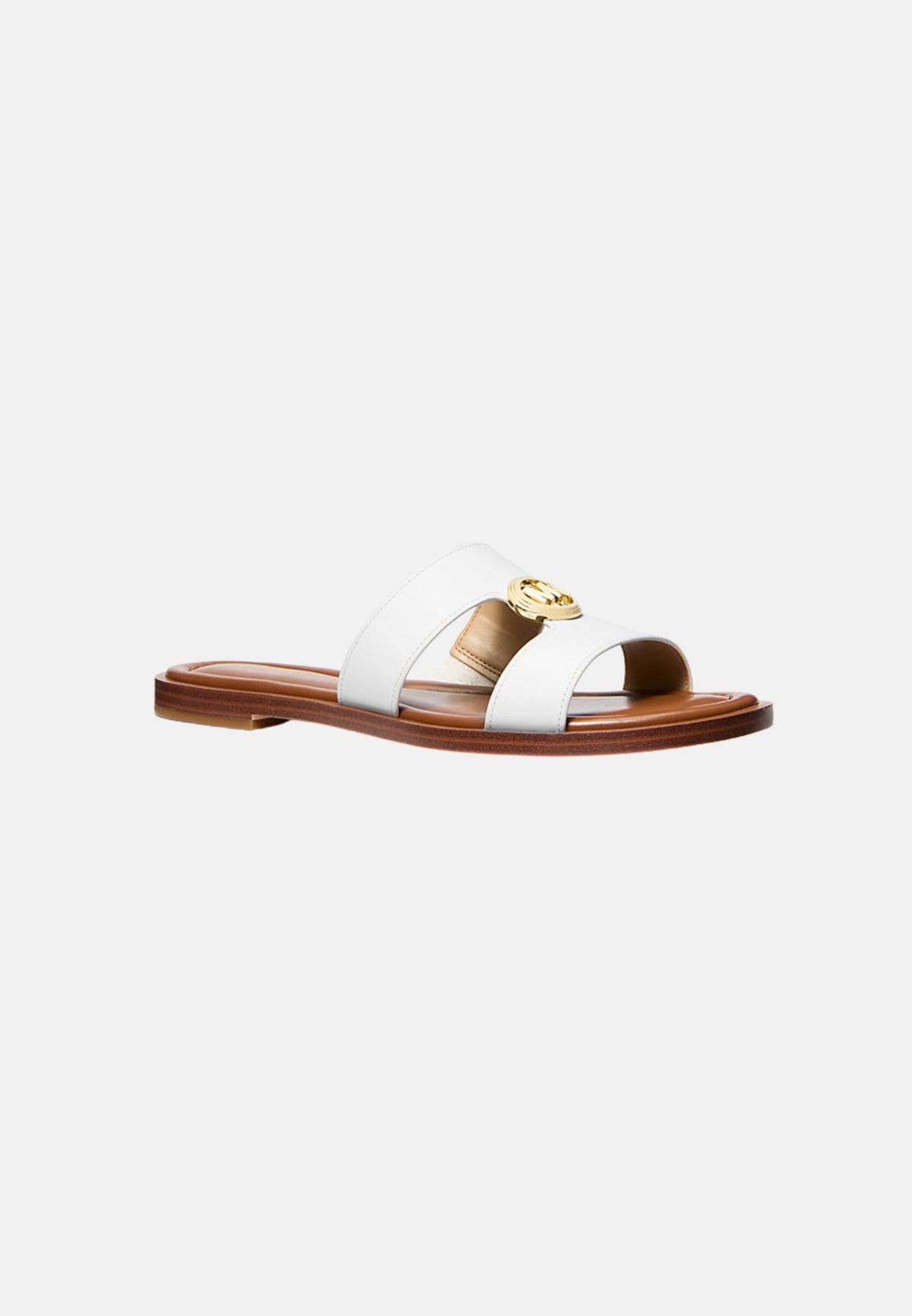 ERIN FLAT SANDAL LEATHER - OPTIC WHITE