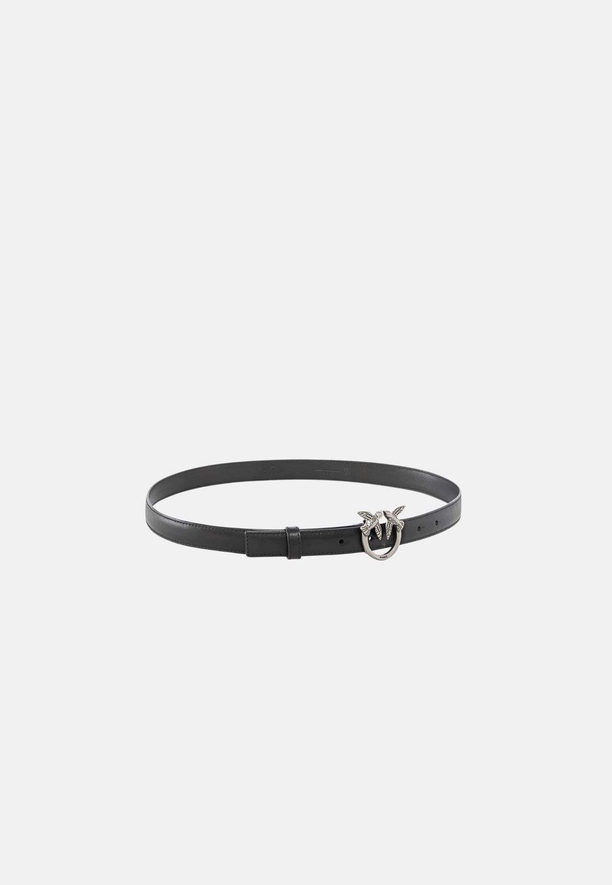 LOVE BERRY H2 BELT.LOW VITELLO SETA - BLACK/ARGENTO
