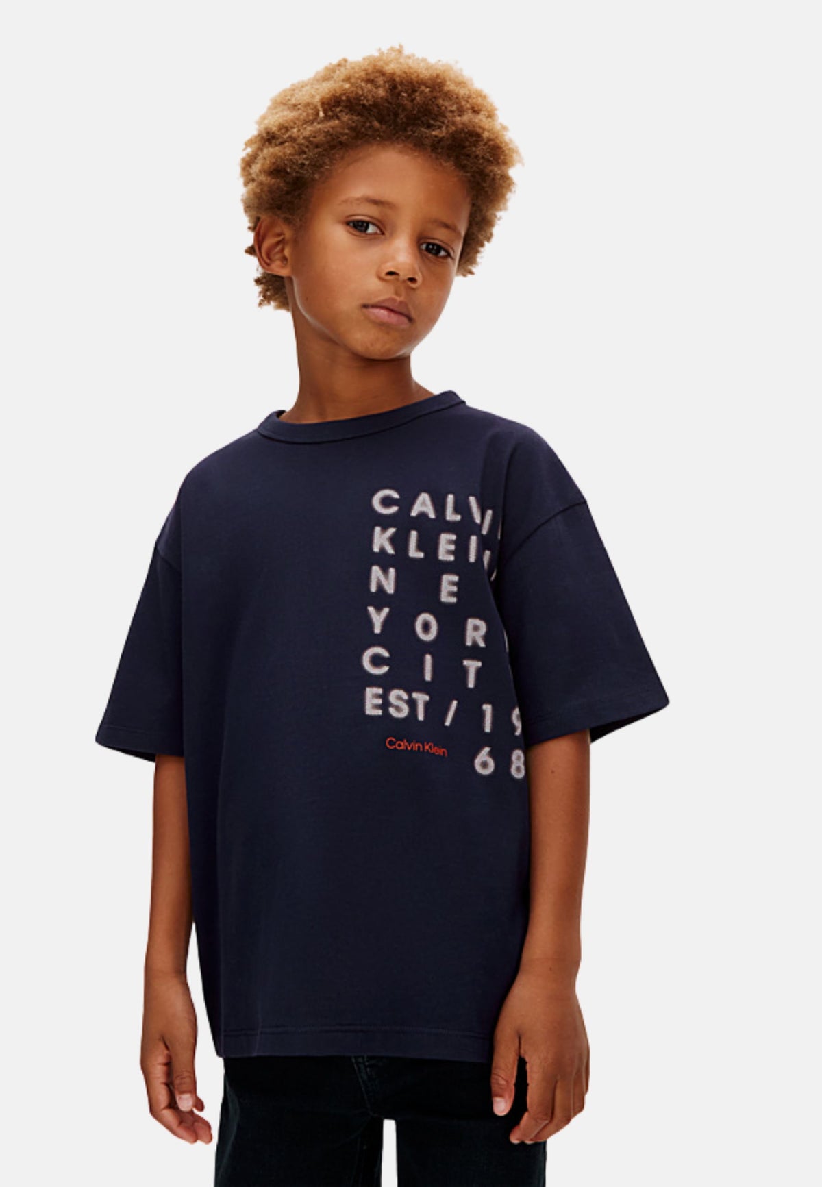 SQUARE LOGO T-SHIRT - EVENING BLUE