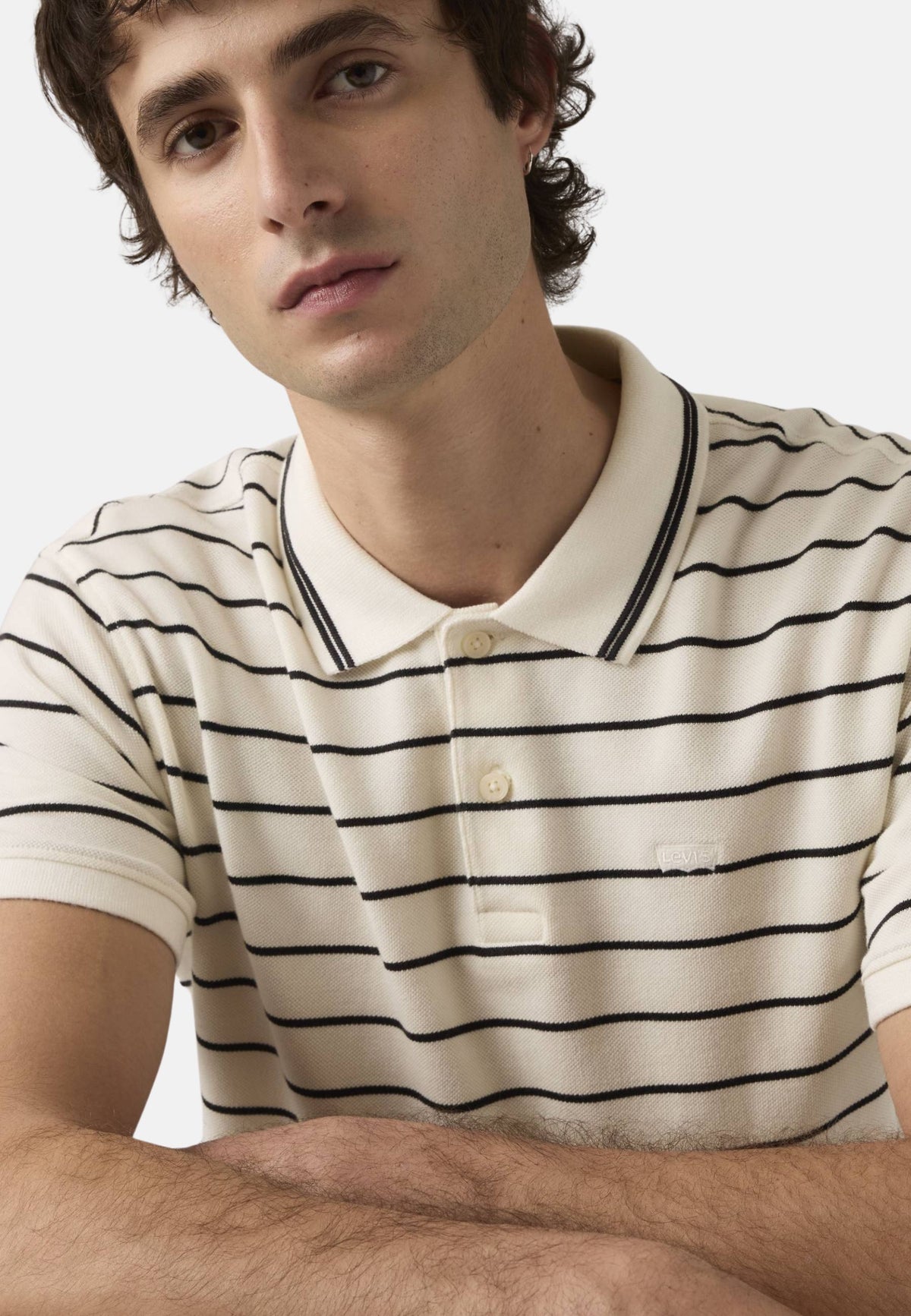 LEVIS ORIGINAL POLO - RIGATA BIANCO/BLU