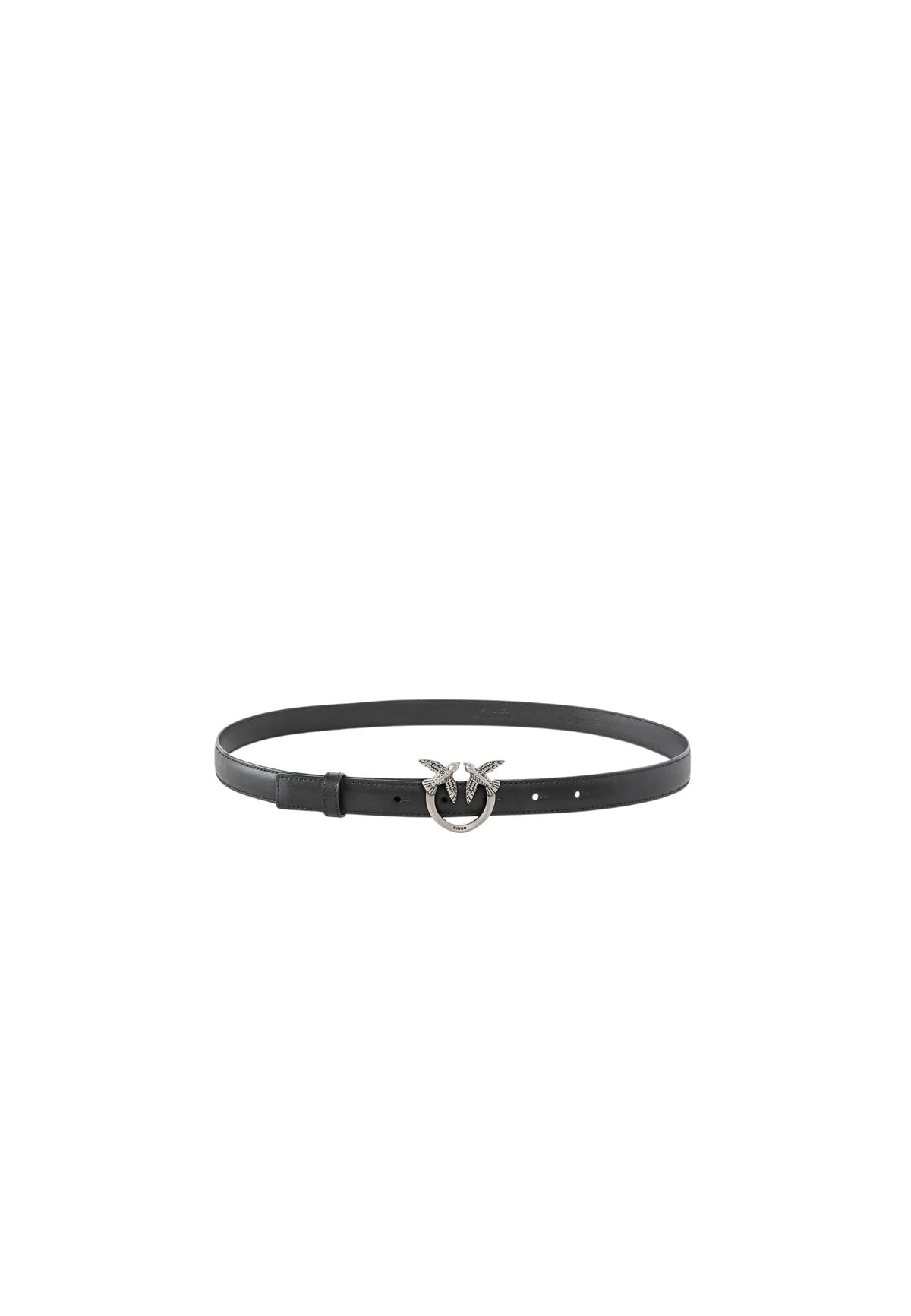 LOVE BERRY H2 BELT.LOW VITELLO SETA - BLACK/ARGENTO