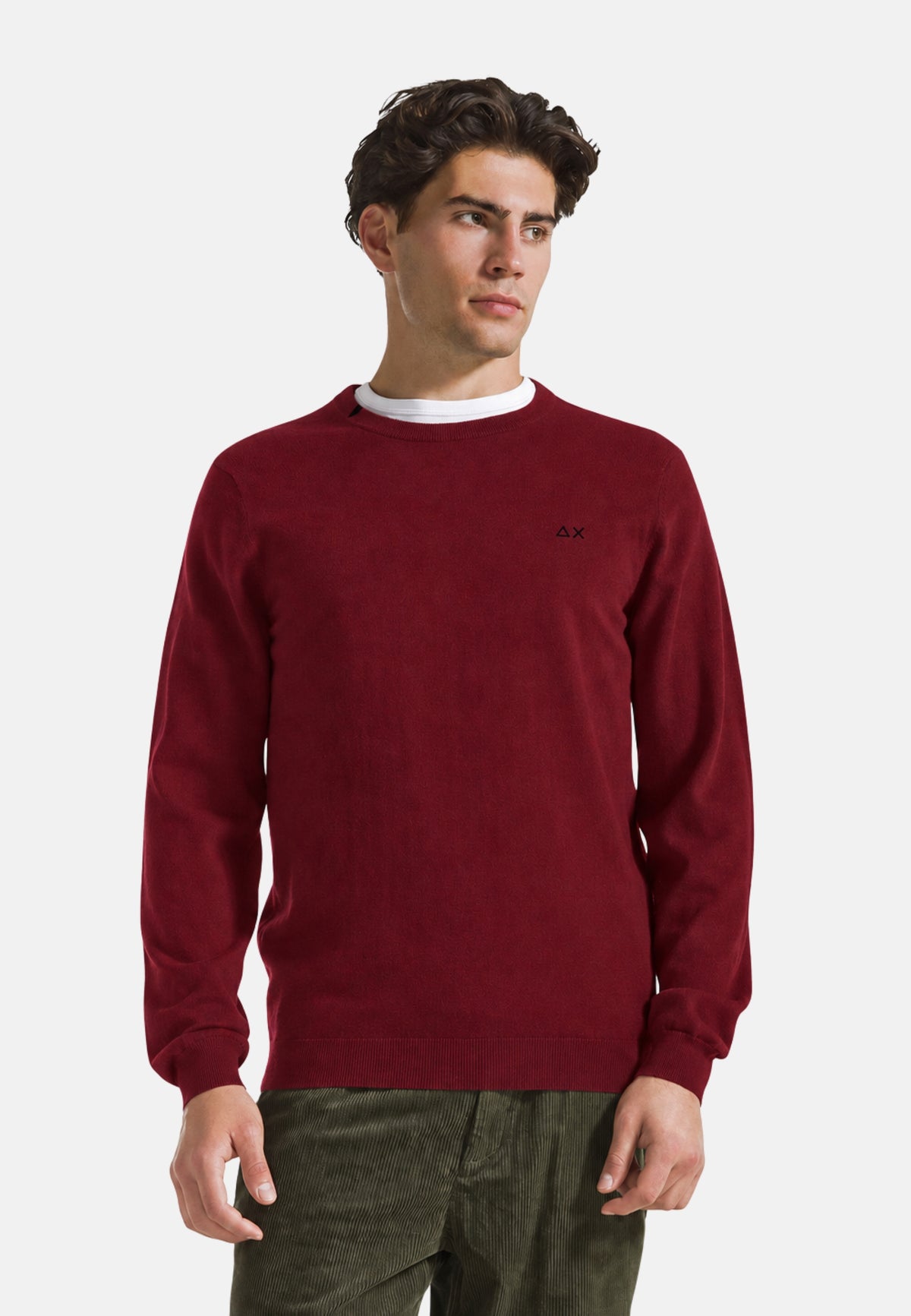 SWEATER BASIC L/S - bordeaux