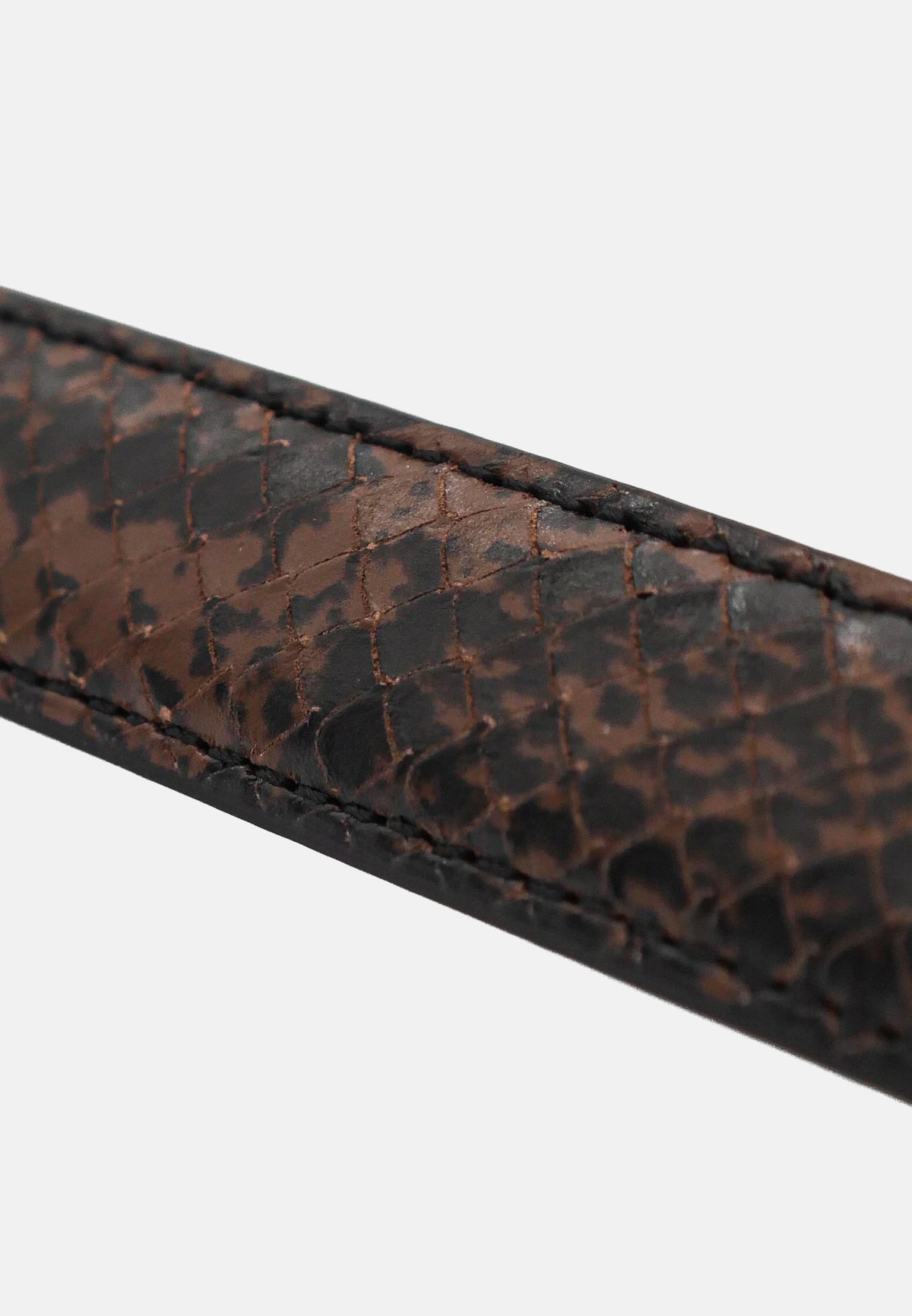 LOVE BERRY H2 BELT. LOW PYTHON PRINT - ROCCIA/MARRONE
