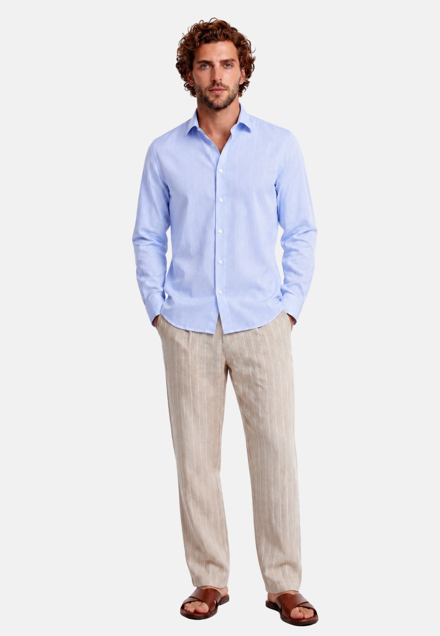 CAMICIA SLIM FIT - blu