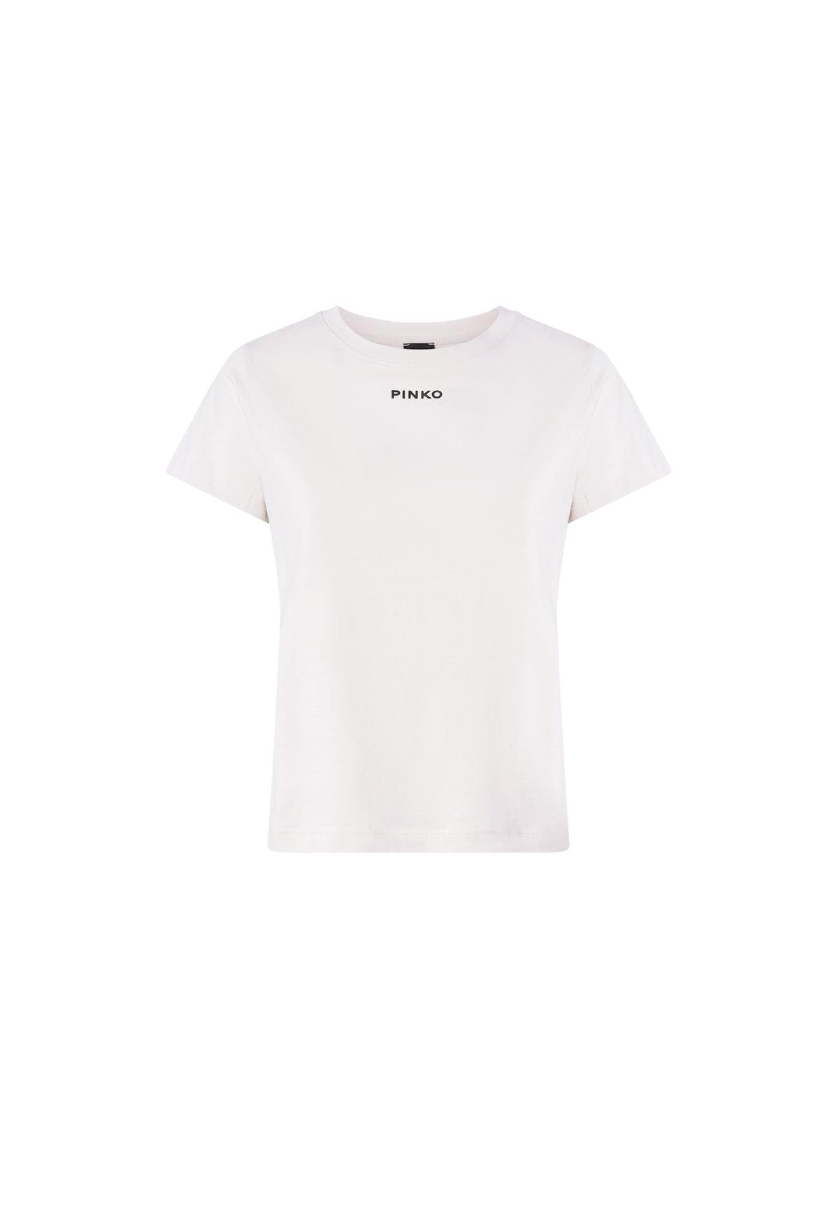 BASICO T-SHIRT JERSEY LOGO PINKO GOMMATO - WHITE