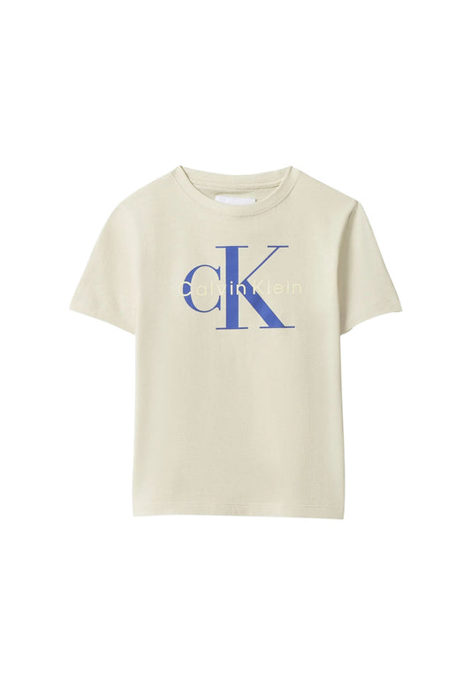 CK MONO LOGO SS T-SHIRT - OATMEAL