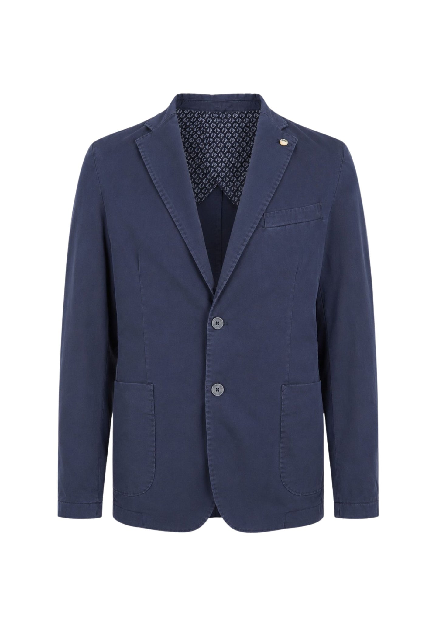 GIACCA MONOPETTO SFODERATA - blu