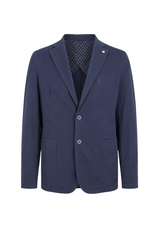 GIACCA MONOPETTO SFODERATA - blu