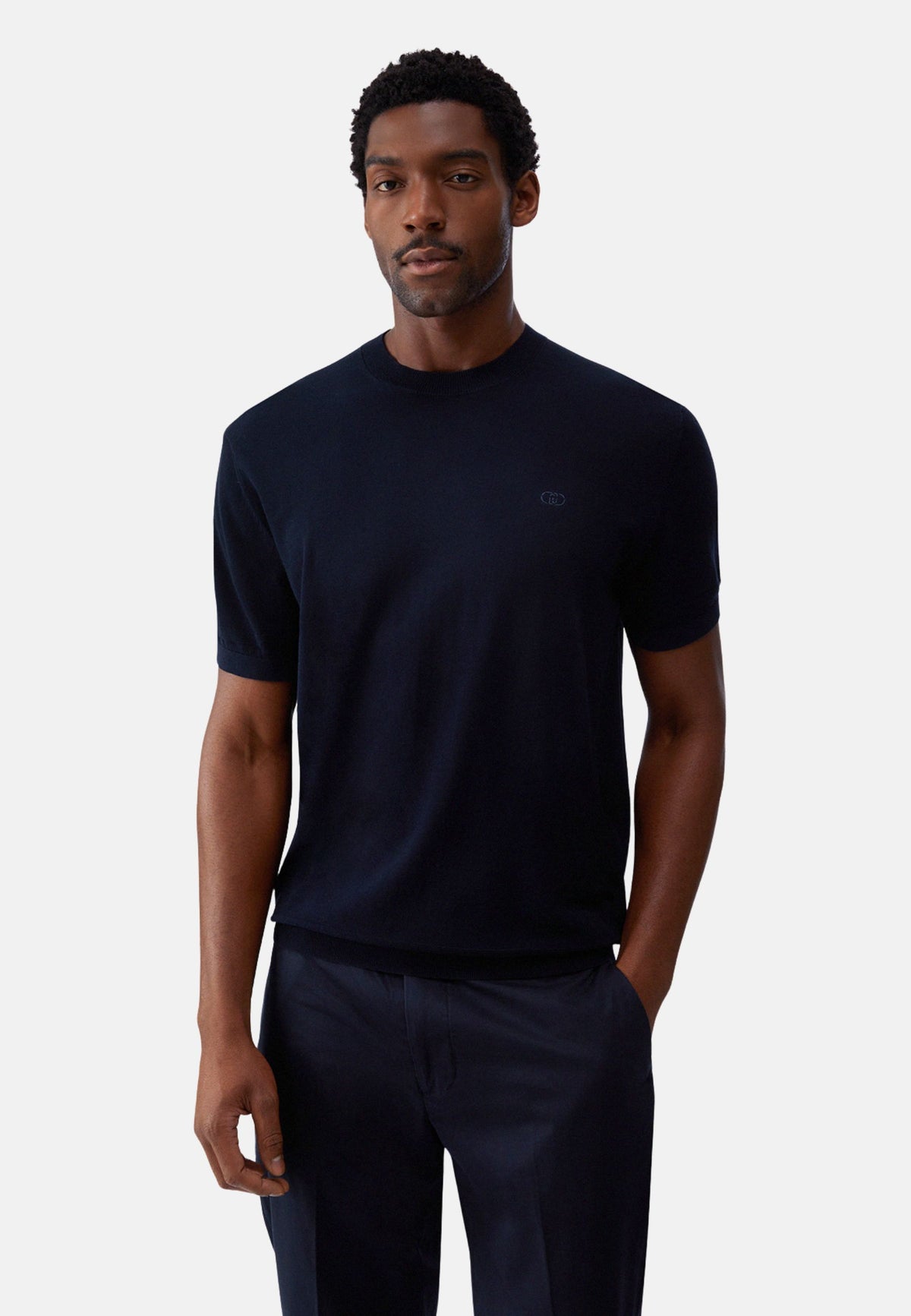 MAGLIA SHORTCREPE - DARK BLUE