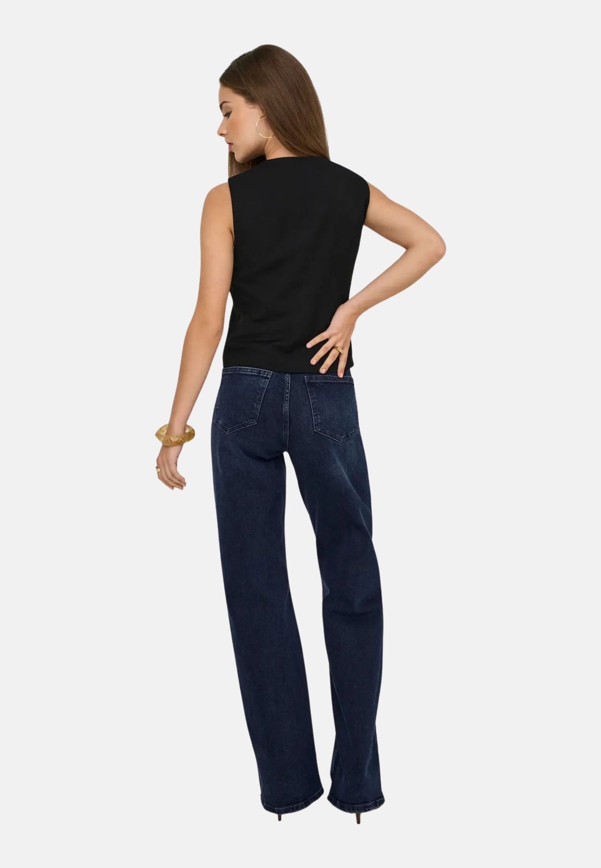 ONLJUICY WIDE DNM REA929 NOOS - BLUE BLACK DENIM