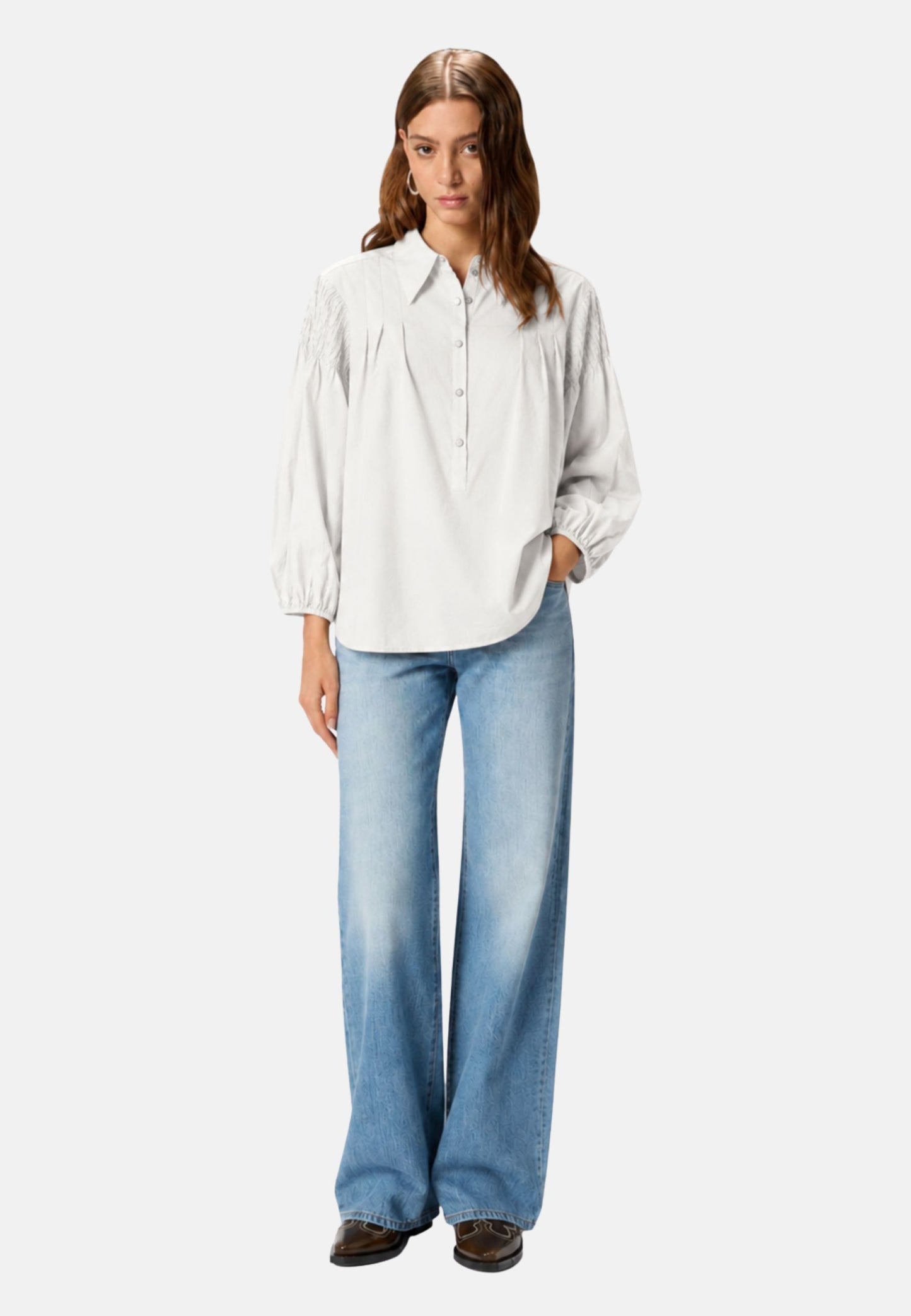 BOUQUET BLUSA LIGHT COTTON - WHITE