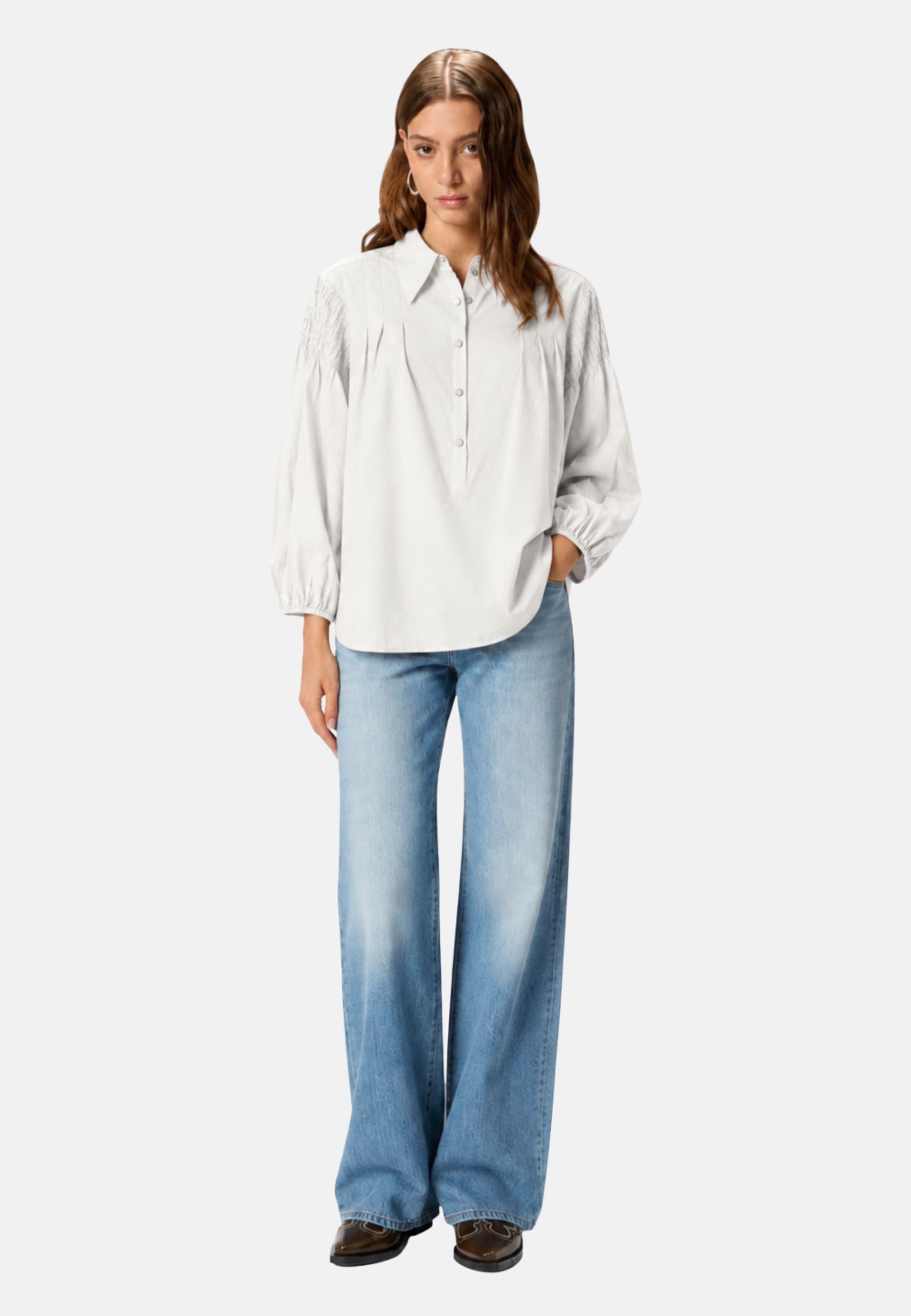 BOUQUET BLUSA LIGHT COTTON - WHITE