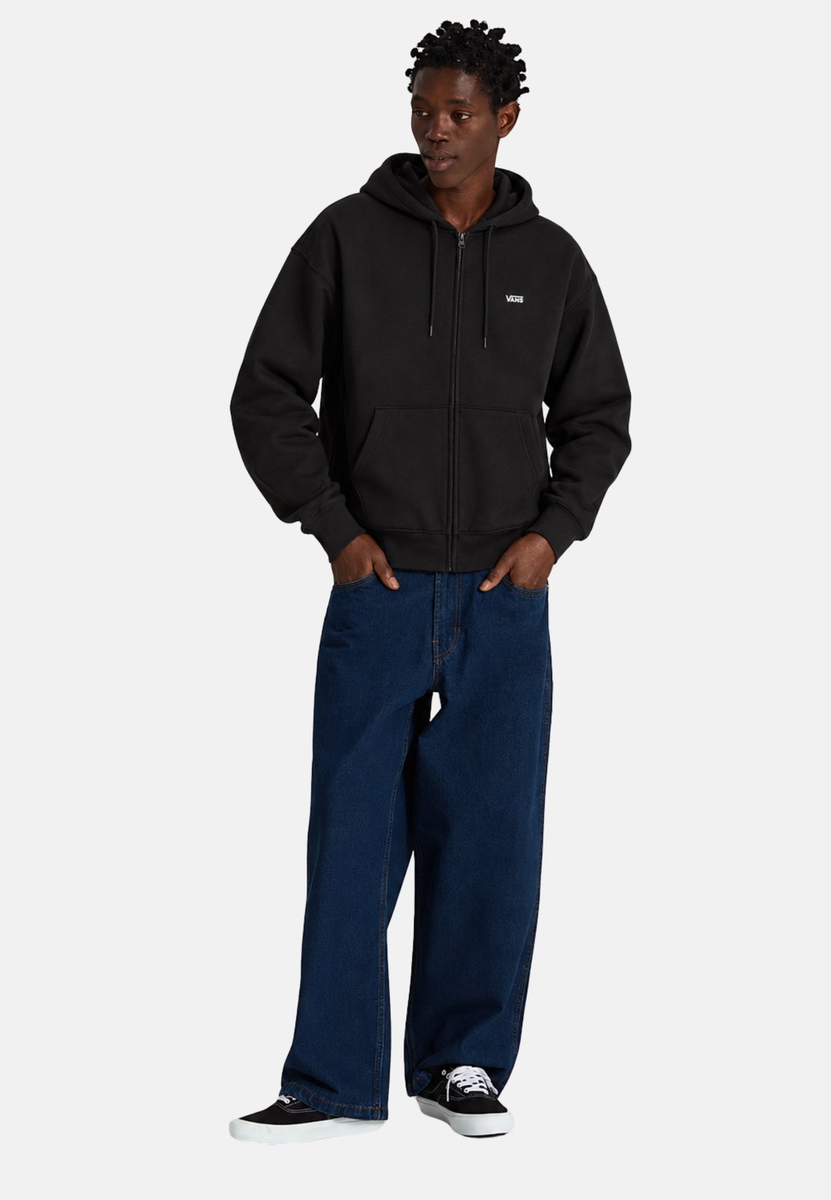 LEFT CHEST FULL ZIP - BLACK