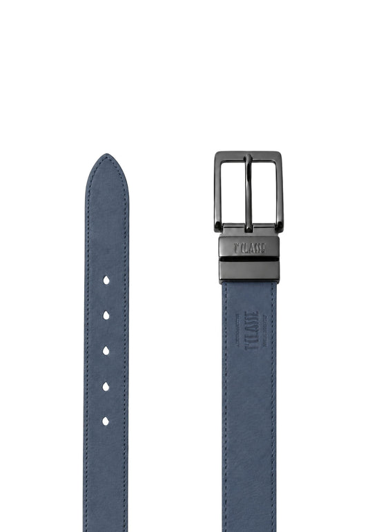 CINTURA UOMO REVERSIBILE H35 - AVIO BLUE
