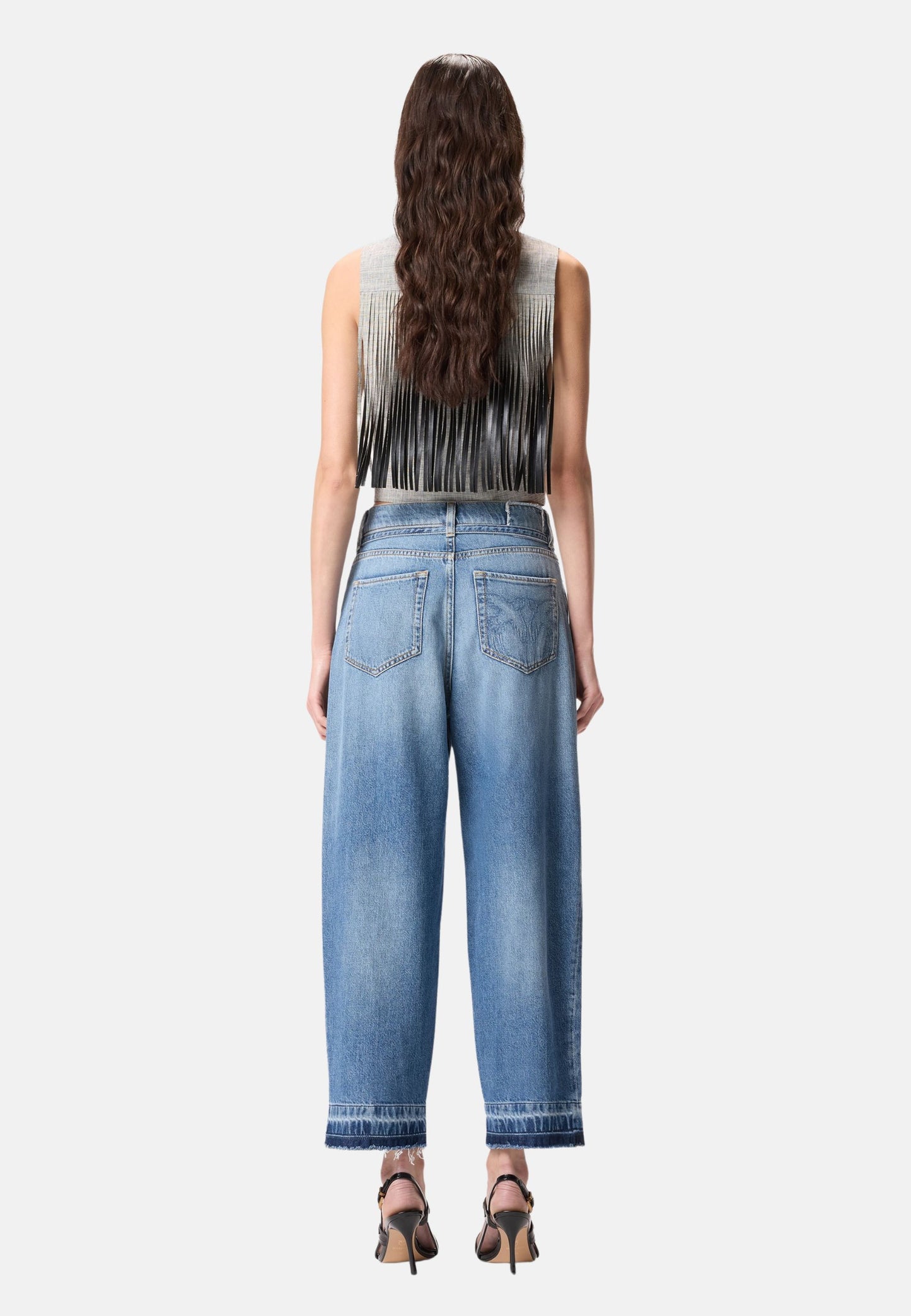 ESTELLE BELT EGG MEDIUM BLUE DENIM - LAVAGGIO MEDIO