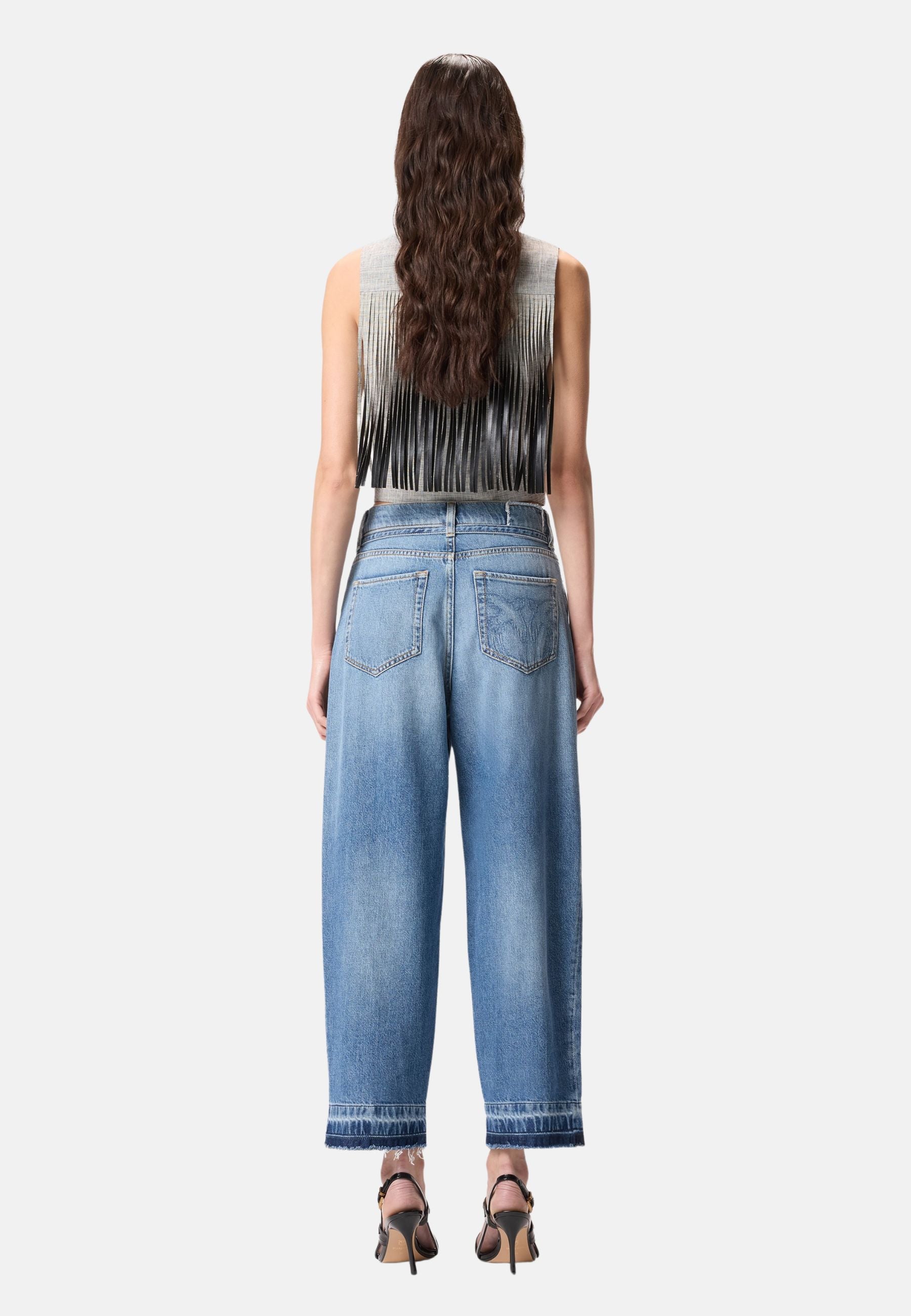 ESTELLE BELT EGG MEDIUM BLUE DENIM - LAVAGGIO MEDIO
