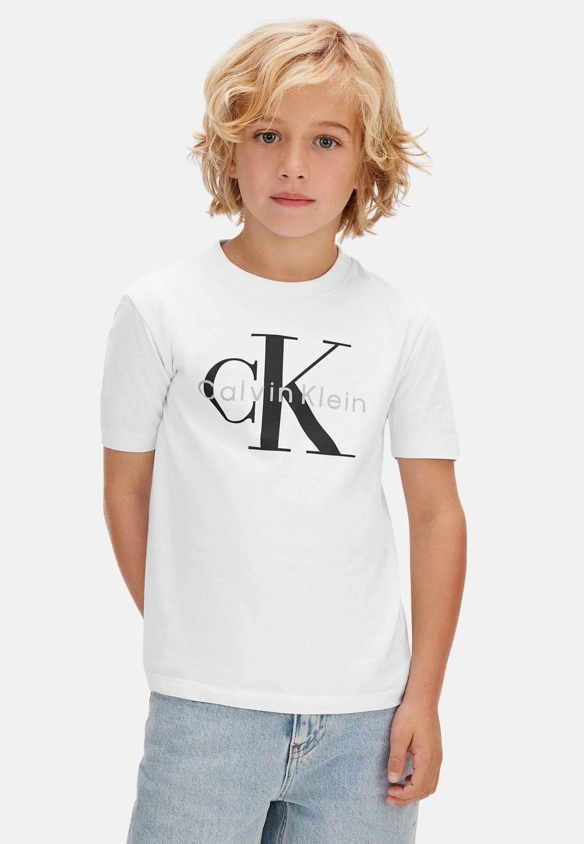 CK MONO LOGO SS T-SHIRT - WHITE