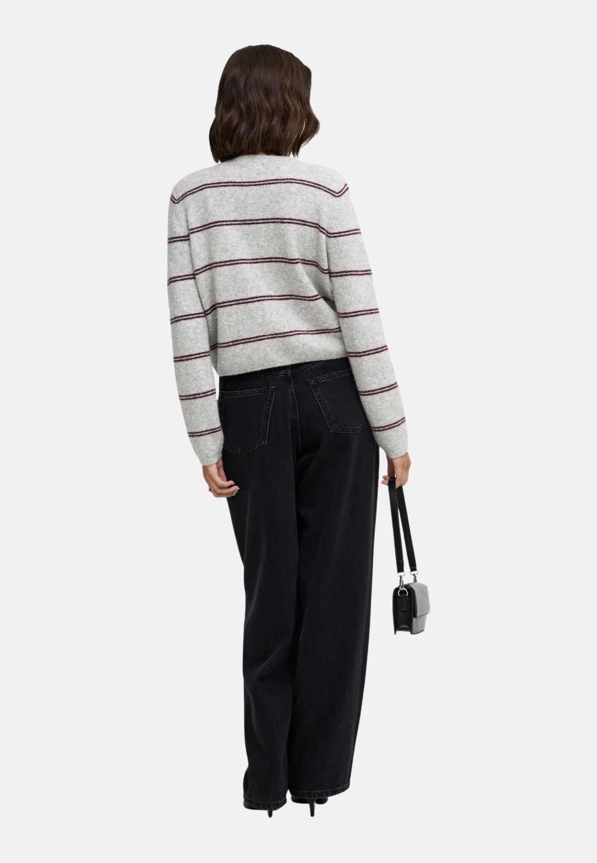 JDYCHOLEL/S CARDIGAN KNT NOOS - LIGHT GREY MELA/W. NEW STR