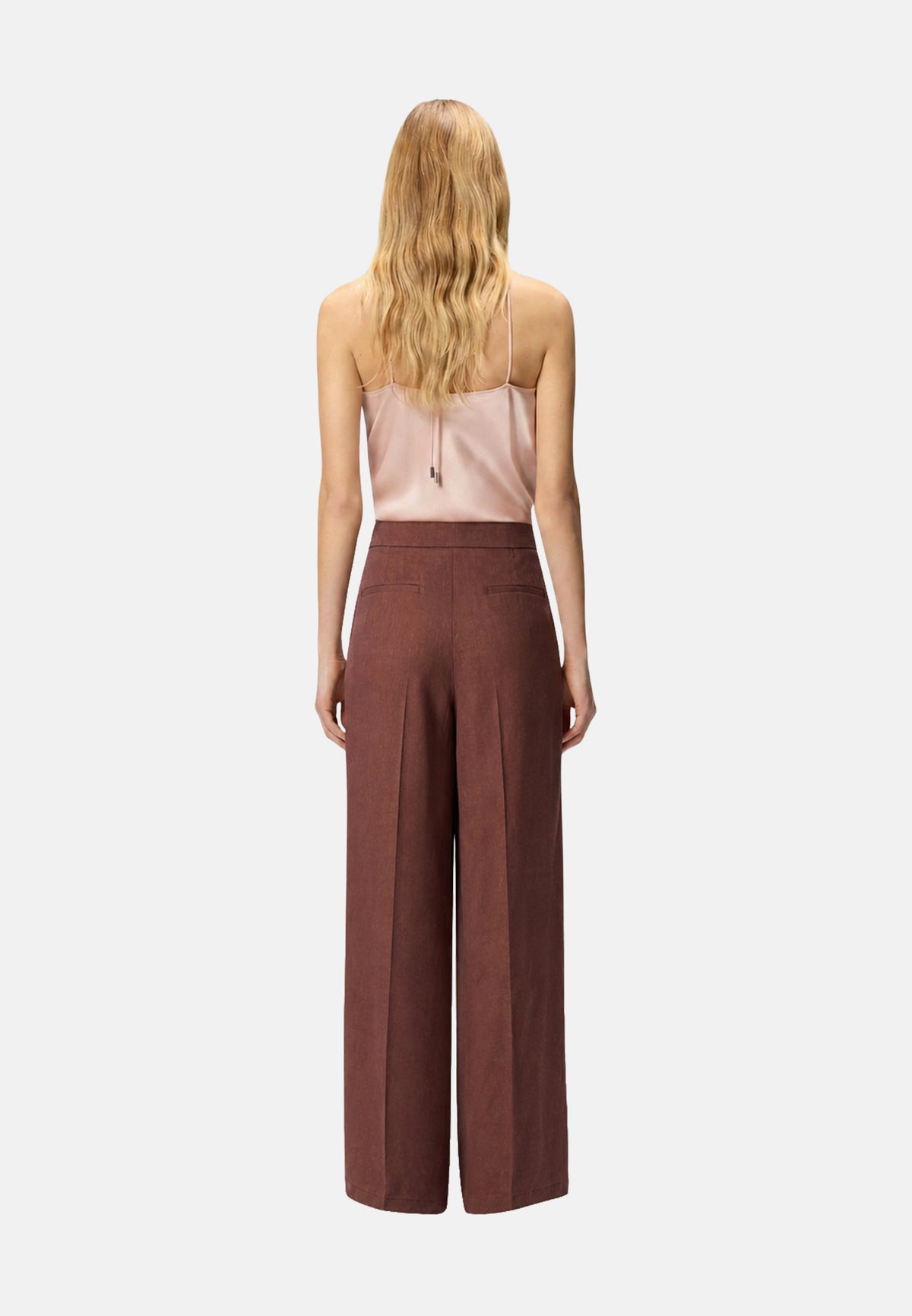 JACOPONE PANTALONE LINO STRETCH - BROWN