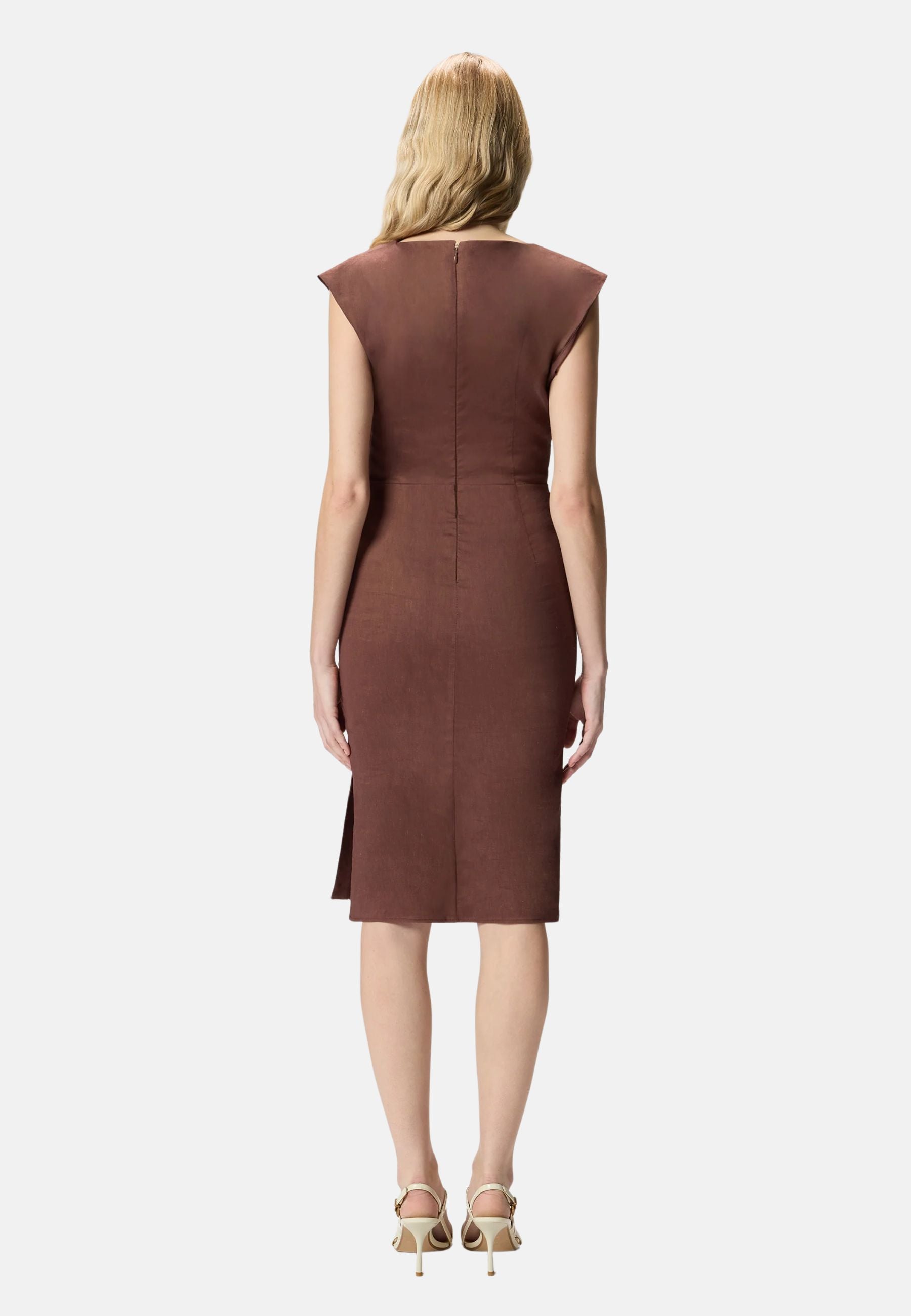 ALISSA ABITO LINO STRETCH - BROWN