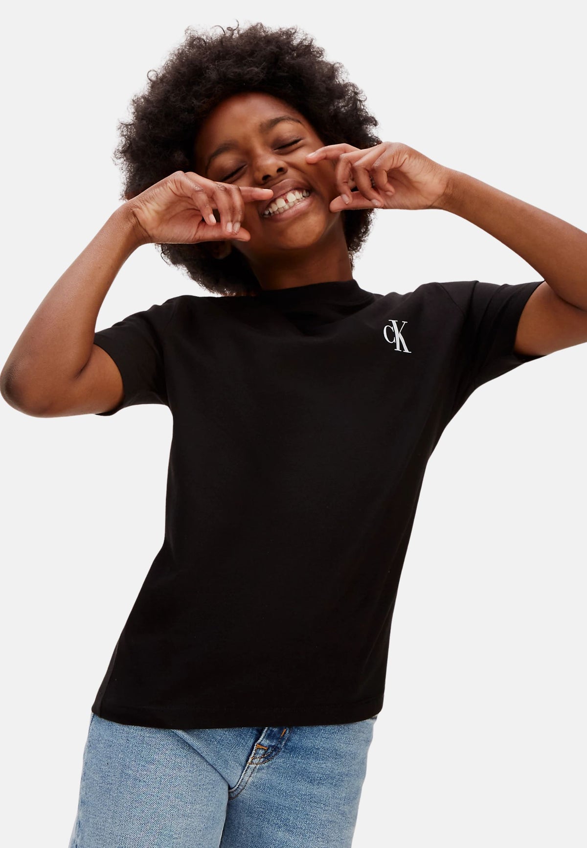 CHEST MONO LOGO SS T-SHIRT - BLACK