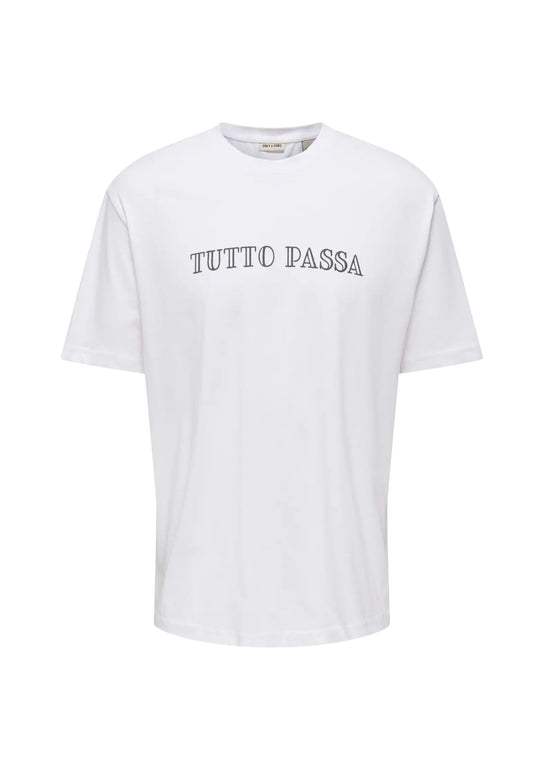 ONSALEX PASSA RLX SS TEE - BRIGHT WHITE/TUTTO PASS