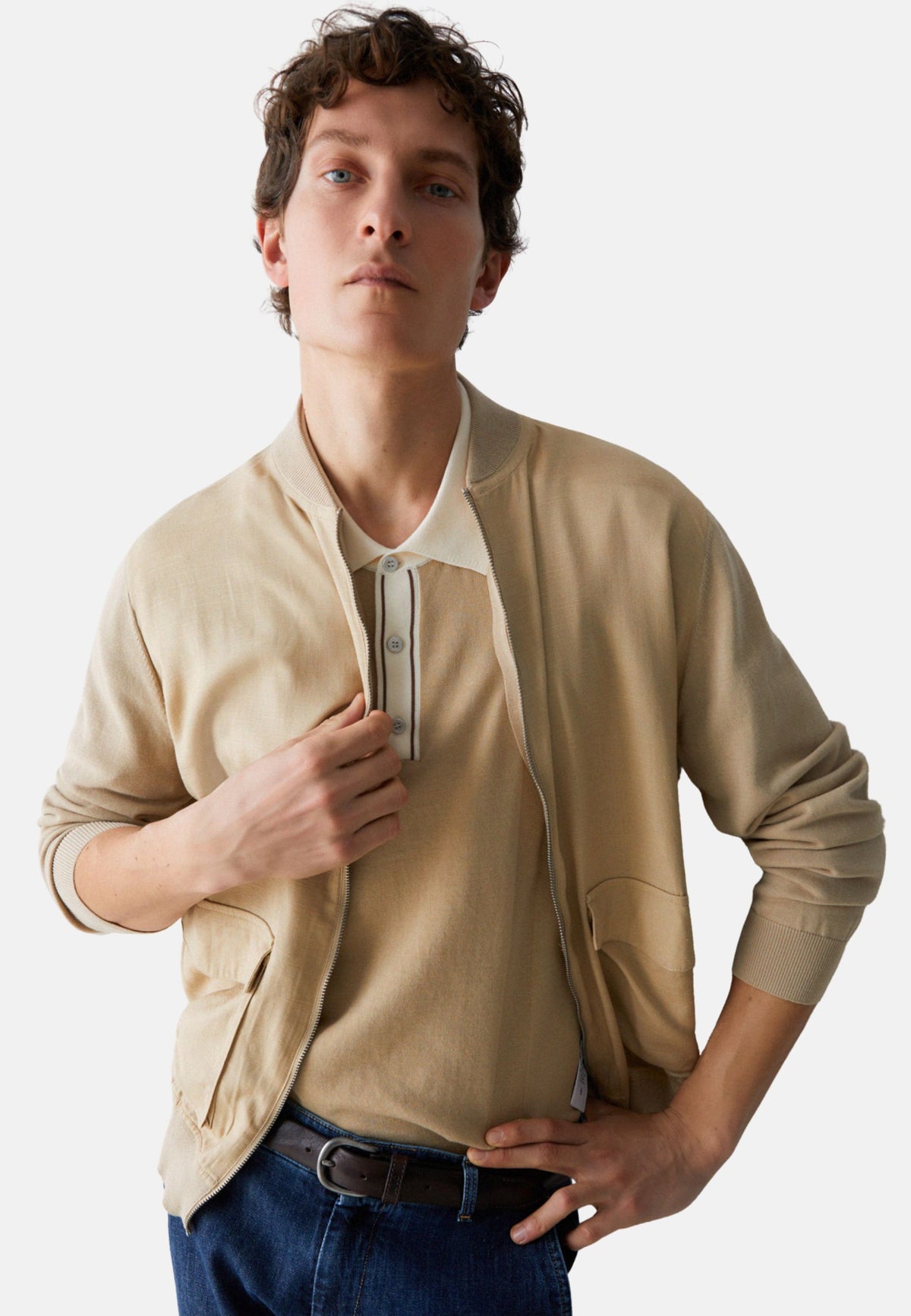MAGLIA APERTA M/L - WHITE PEPPER