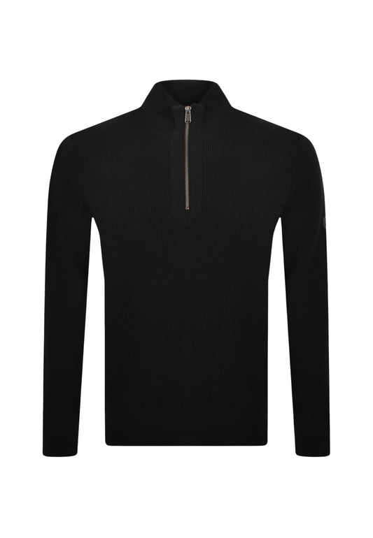CRAWLEY FUNNEL NECK JUMPER - BLACK