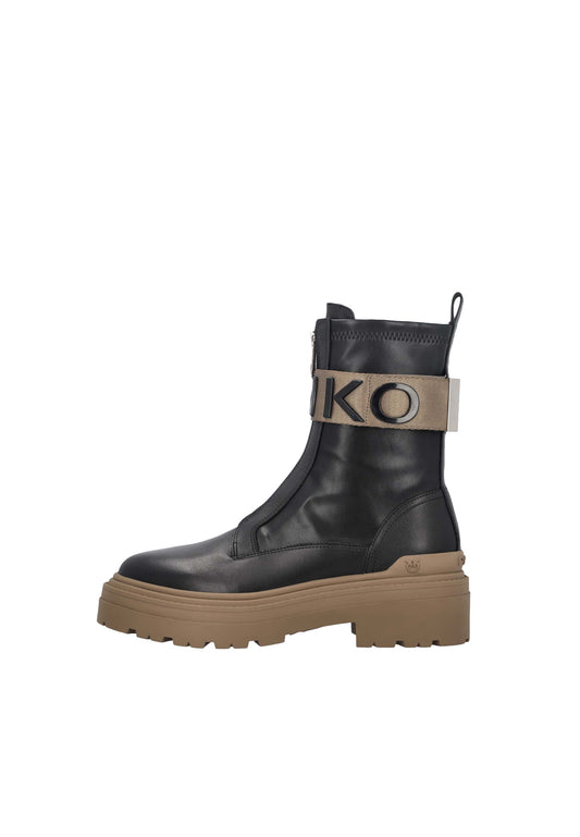 MIA 13 ANKLE BOOT CALF LEATHER/ ST RETCH SPREADING - BLACK