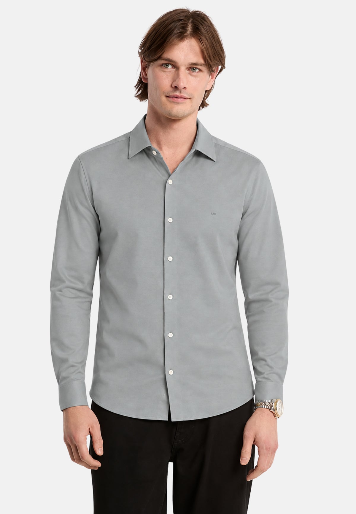 JAPANESE PERFORM KNIT SLIM SHIRT - IVY GREEN