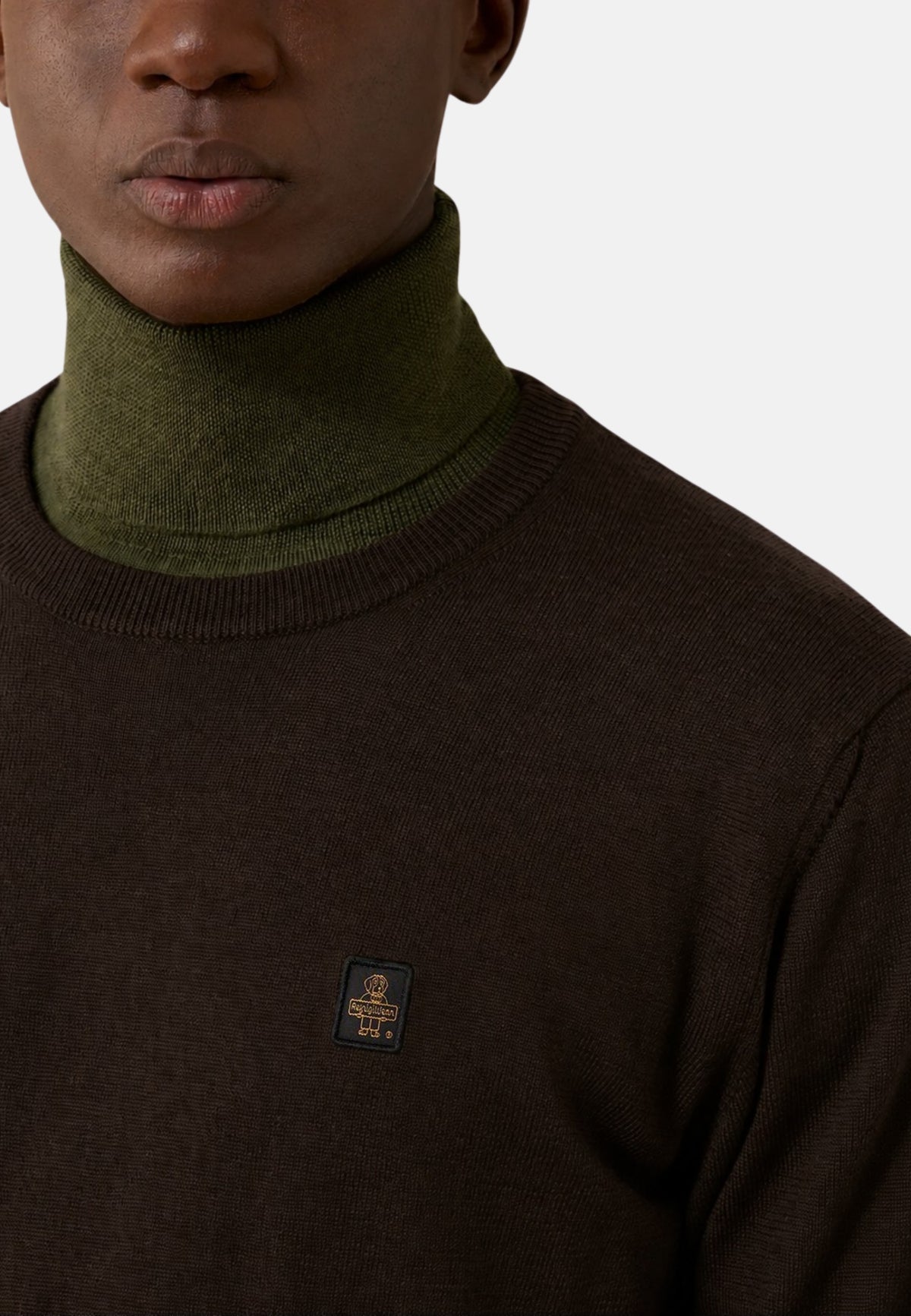 PULLOVER GIROCOLLO - MARRONE