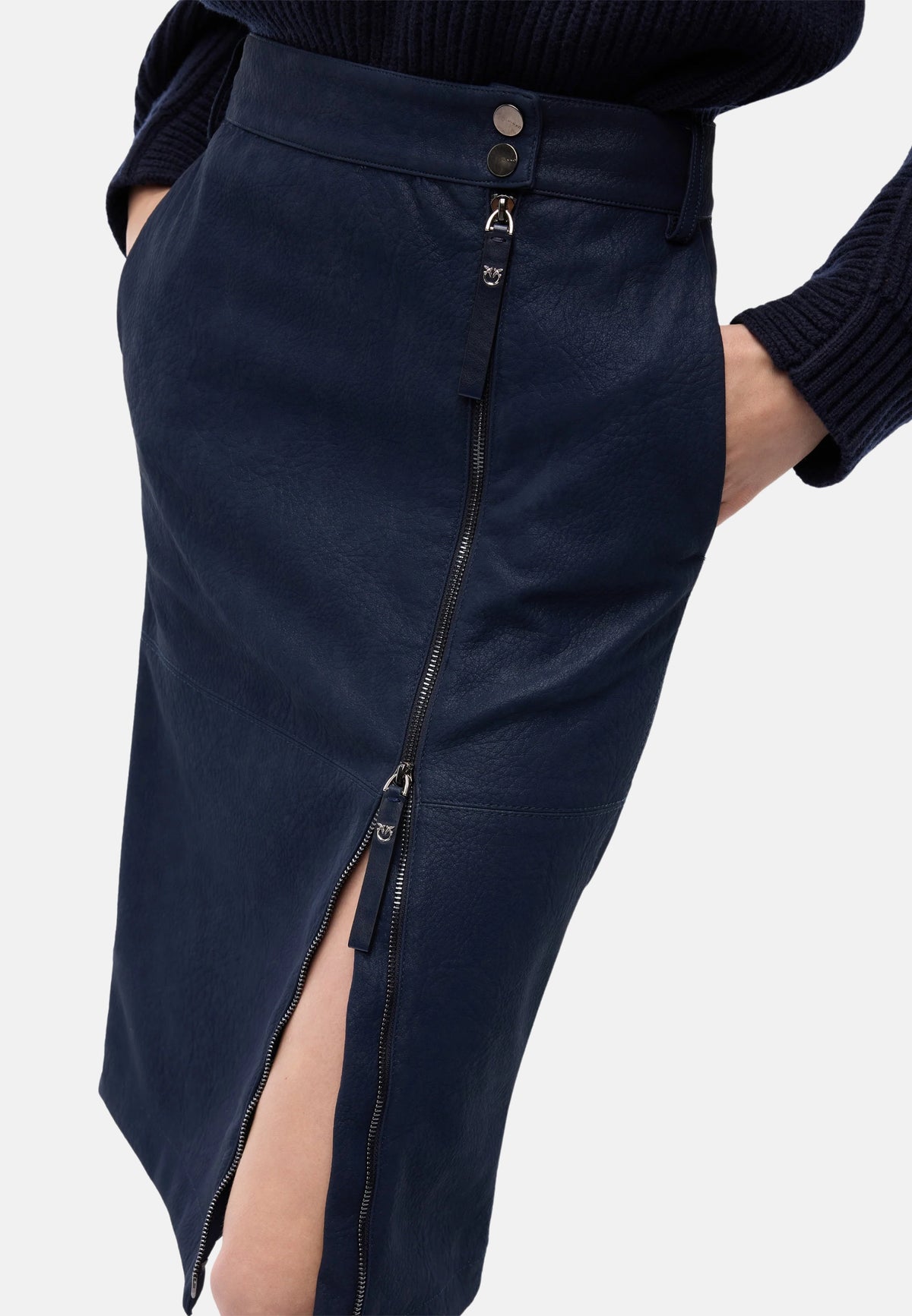 MONTIANO GONNA EFFETTO NABUK - DARK BLUE