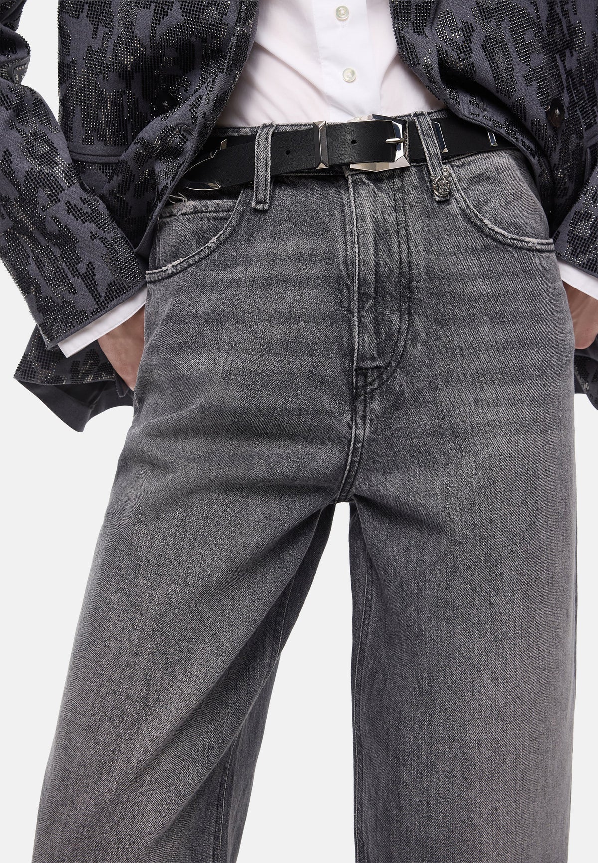ESTELLE EGG. MOONLIGHT GRAY DENIM - LAVAGGIO D