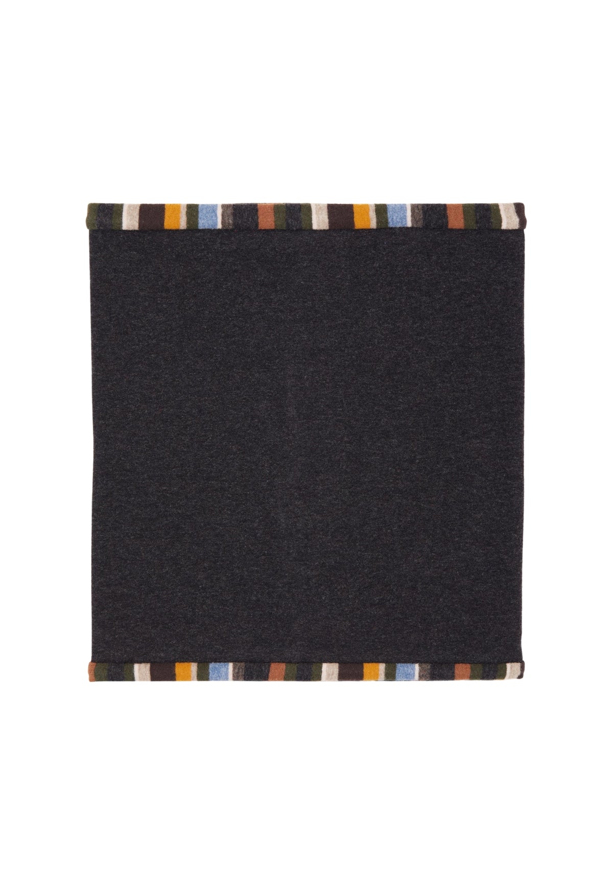 DONNA COLLO PILE CON PROFILI E INTERNO RIGHE MULTICOLOR - ANTRACITE/MILITARE