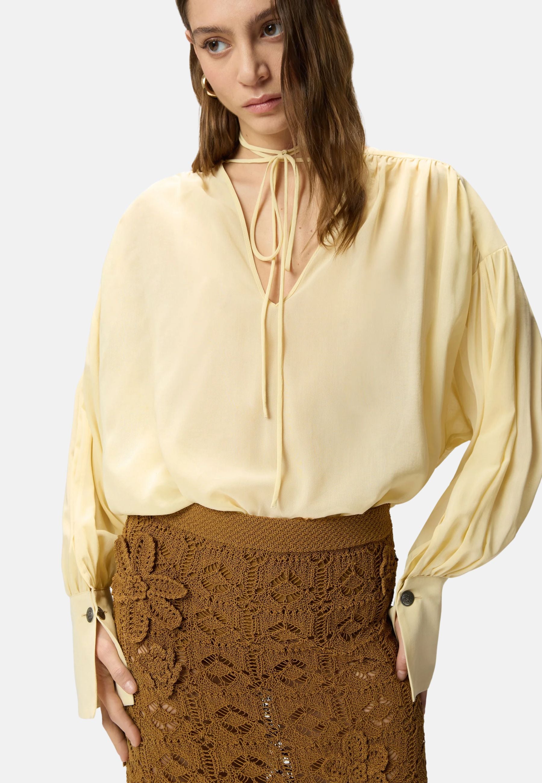 ASOLA BLUSA VOILE - YELLOW