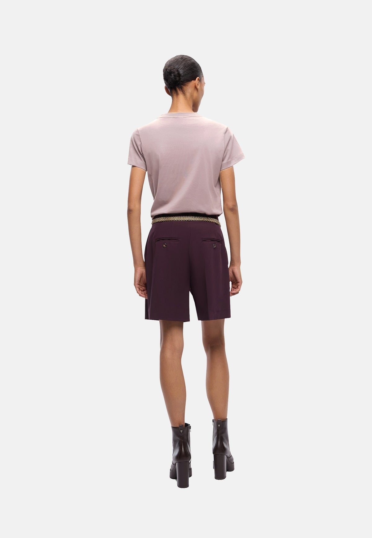 BASICO T-SHIRT JERSEY LOGO PINKO GOMMATO - PINK