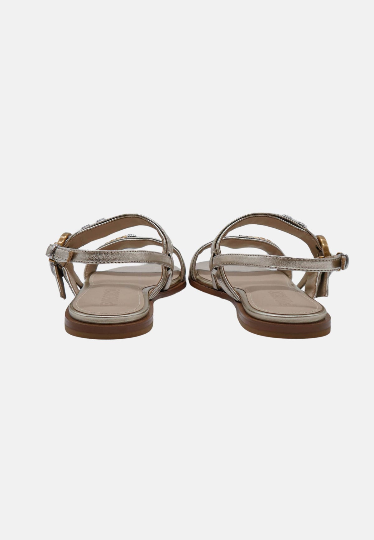 MILLY 08 SANDAL LAMINATED NAPPA - PLATINUM